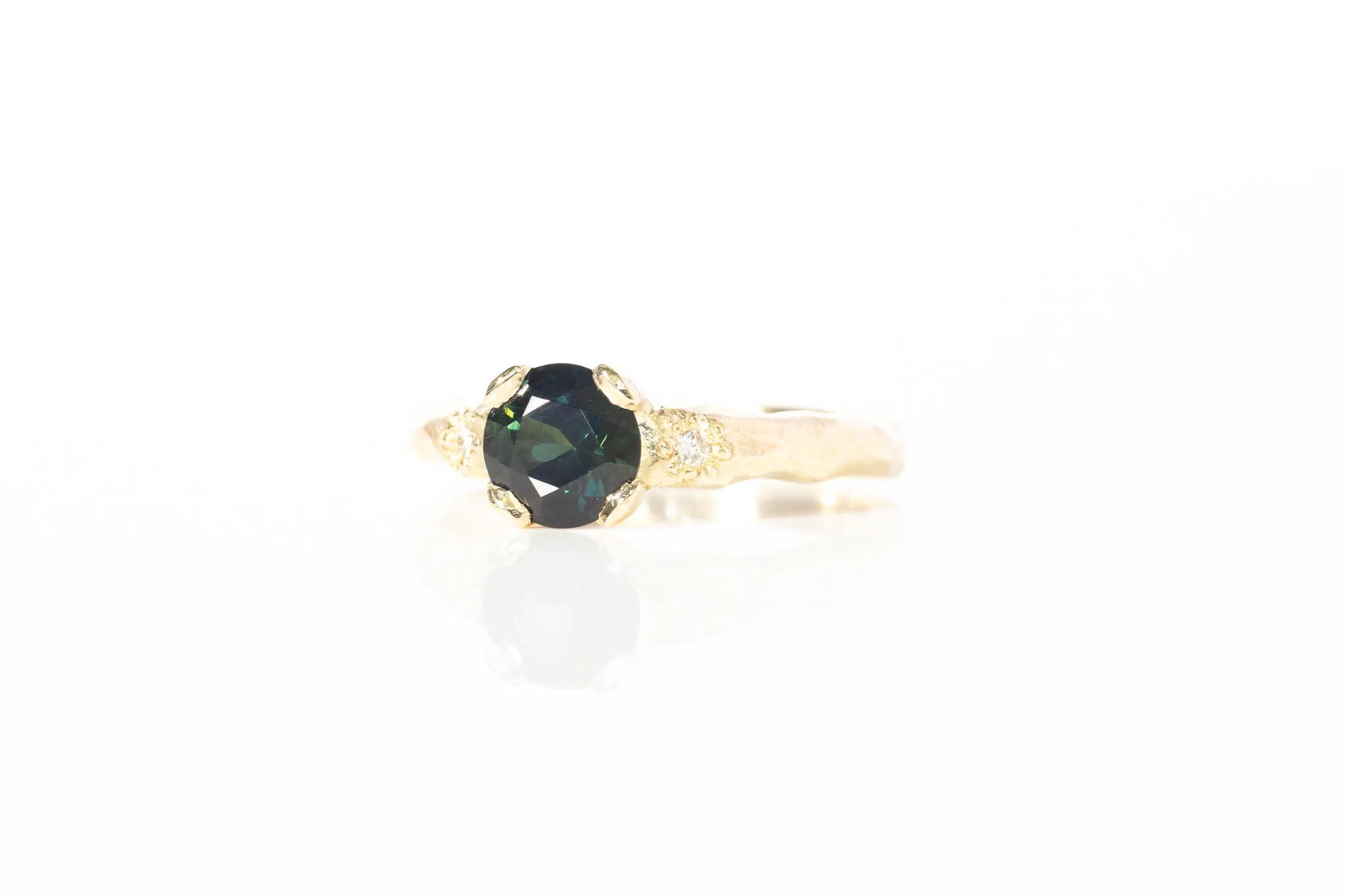 Mira Ring - 9ct Yellow Gold with 1.08ct Deep-Green Sapphire sold by Sophie Divett Jewelry product image thumbnail 5