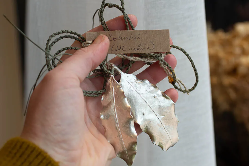 Large Leaf Pendant on Braided Cord sold by Sophie Divett Jewelry product image thumbnail 4