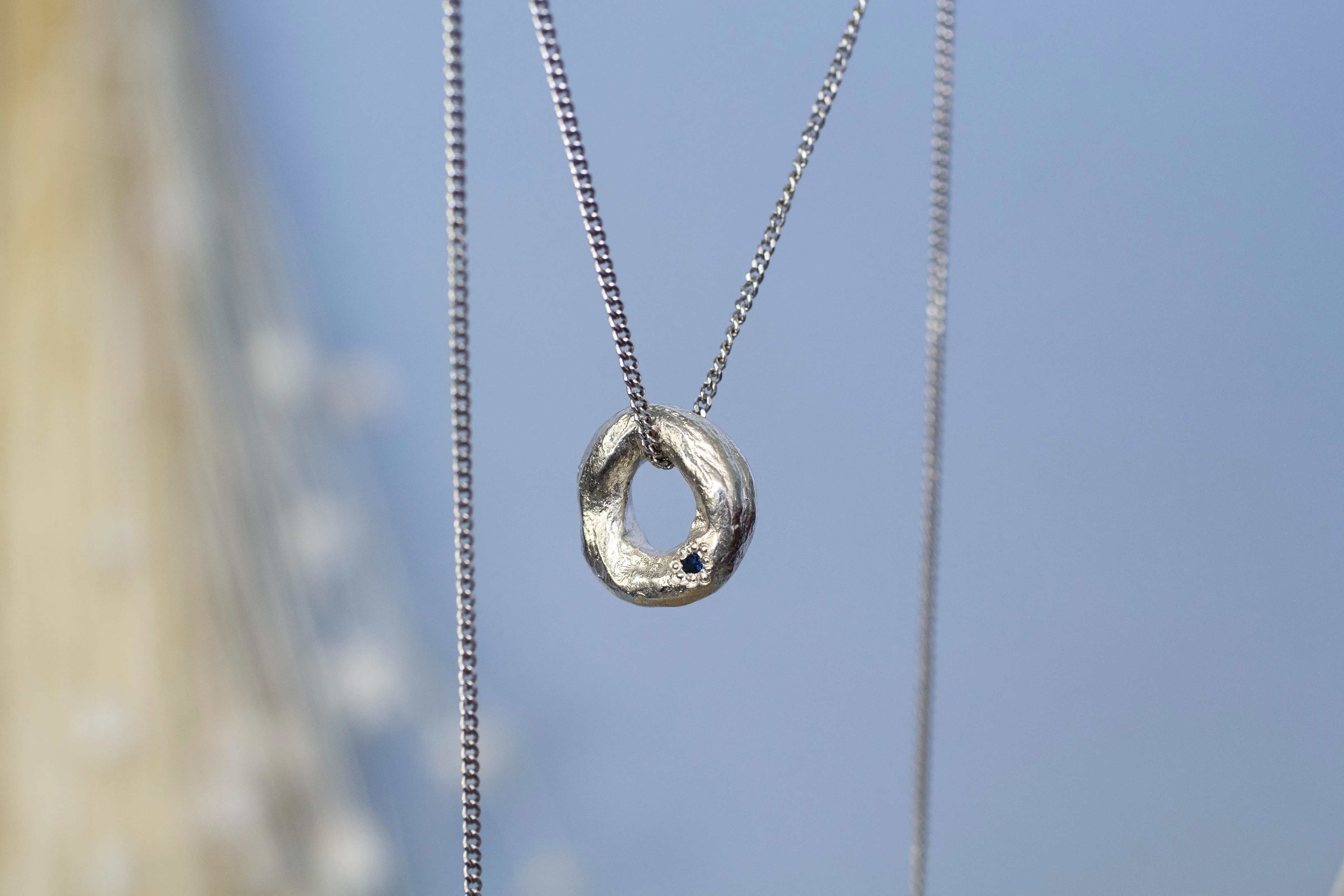 Circle Pendant - Small - White Gold sold by Sophie Divett Jewelry