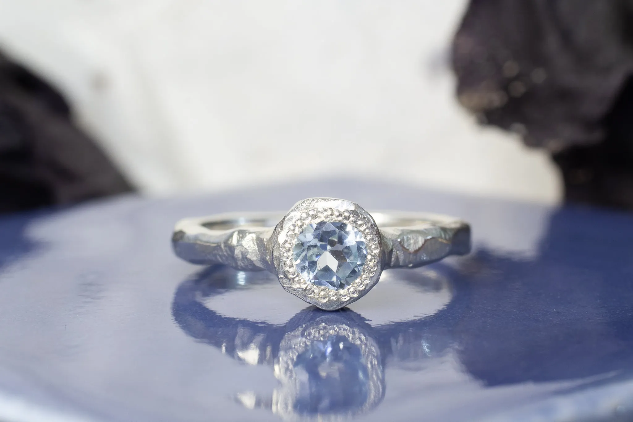 Neve Ring - Sterling Silver with Topaz sold by Sophie Divett Jewelry