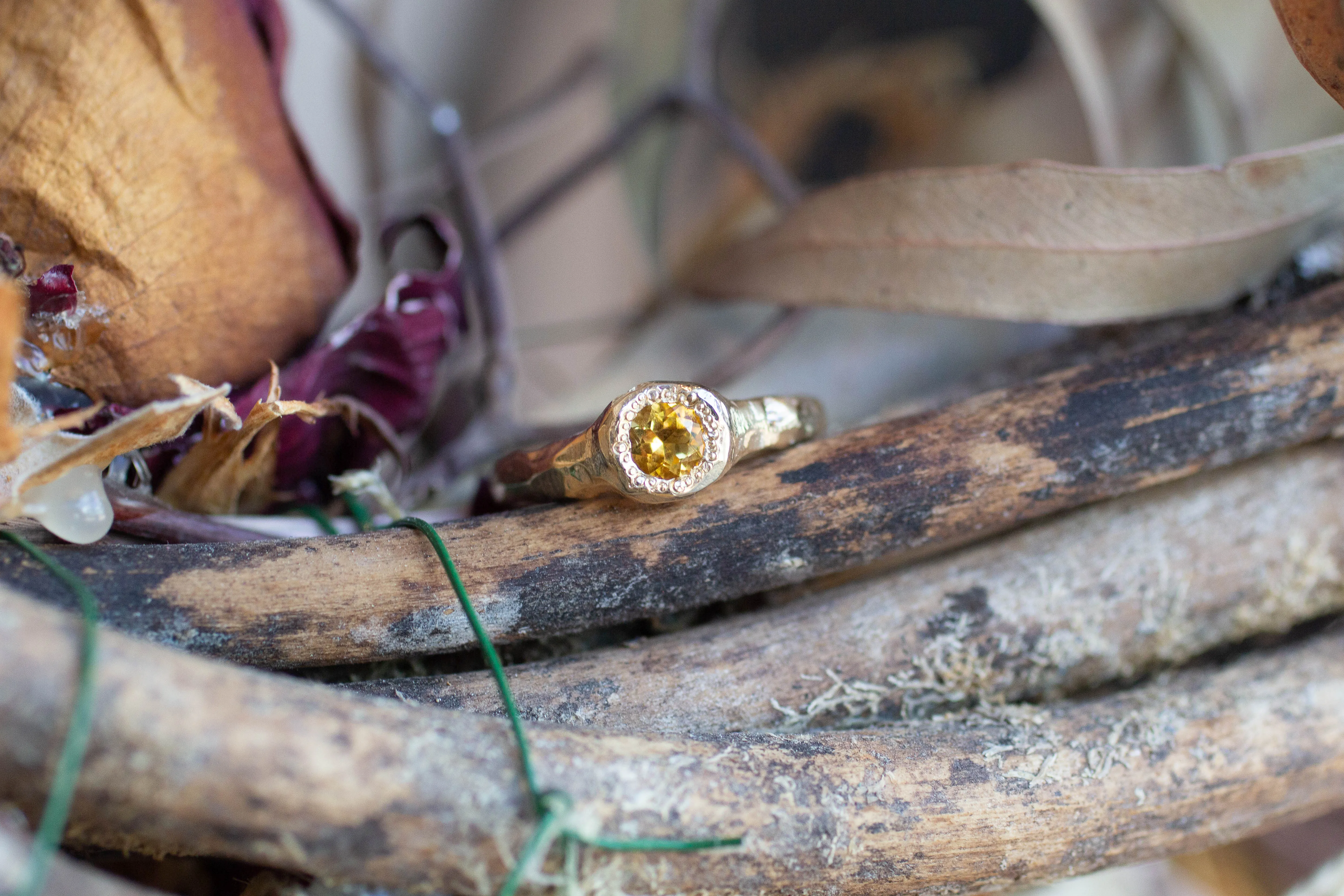 Spring Ring - Yellow Gold with Citrine sold by Sophie Divett Jewelry product image thumbnail 5