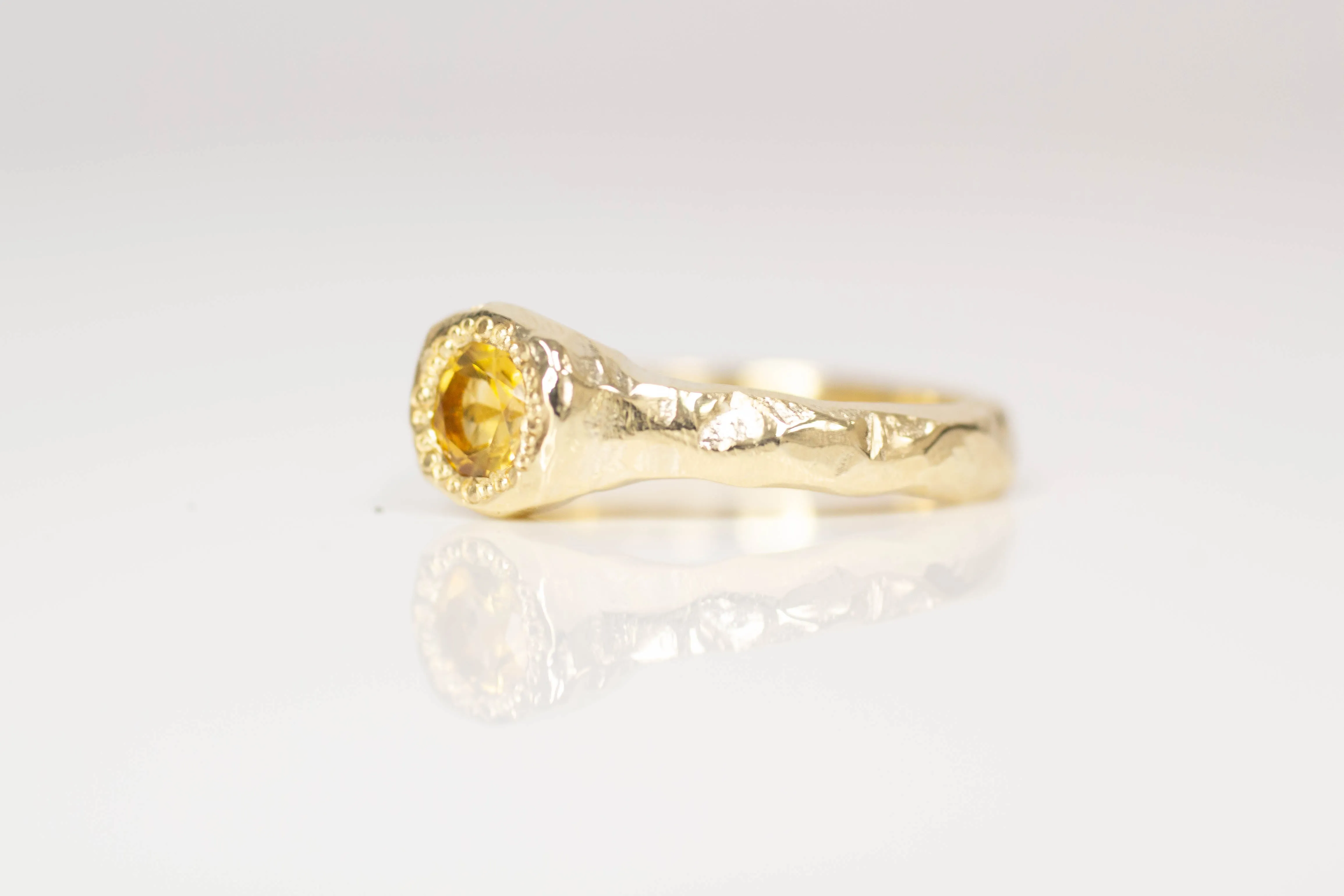 Spring Ring - Yellow Gold with Citrine sold by Sophie Divett Jewelry product image thumbnail 2