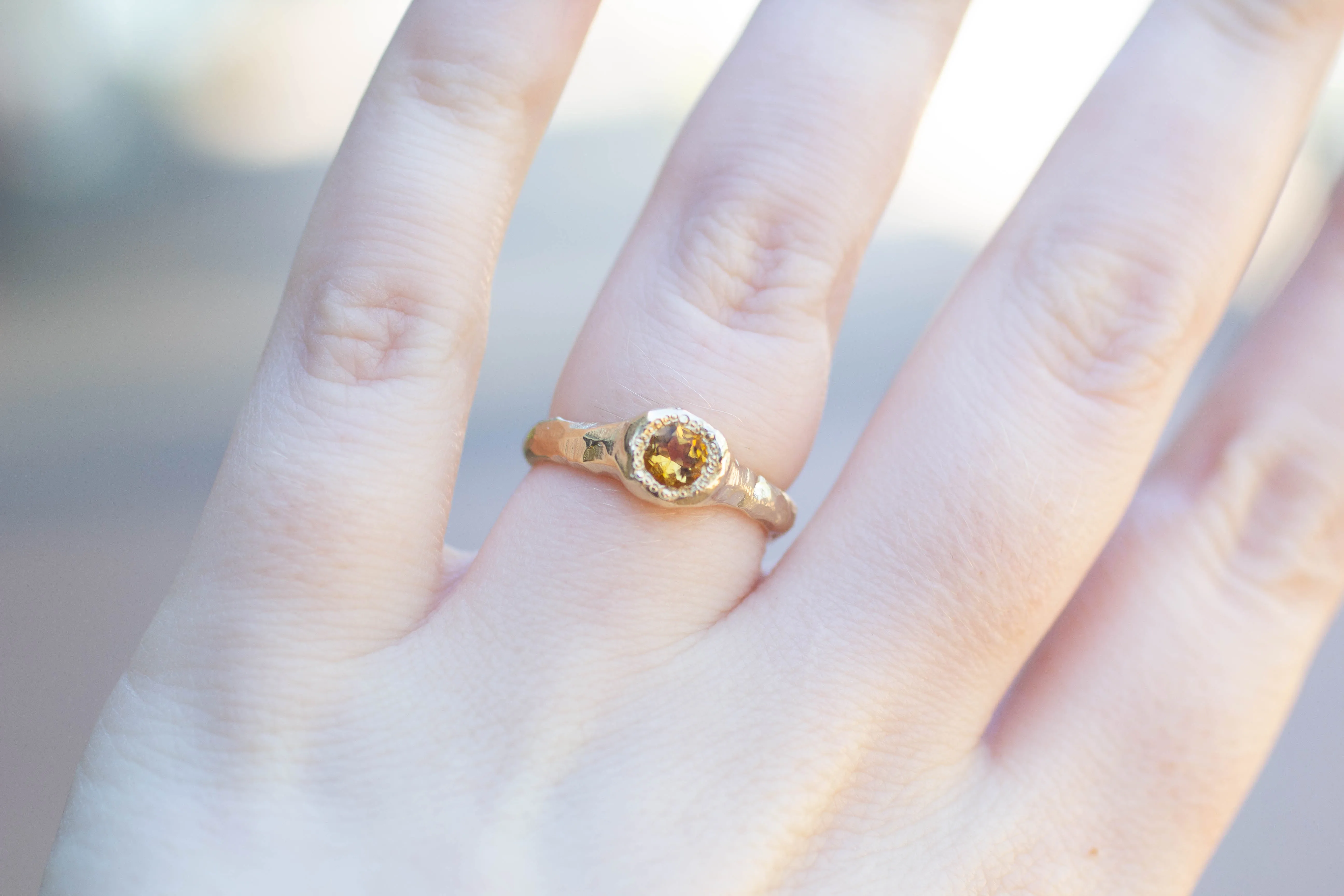 Spring Ring - Yellow Gold with Citrine sold by Sophie Divett Jewelry product image thumbnail 4
