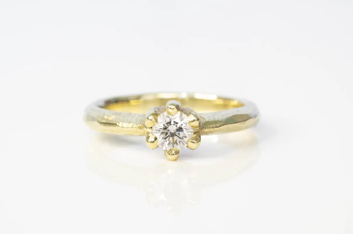 Vesta Ring - 14ct Yellow Gold with Recycled Diamond sold by Sophie Divett Jewelry