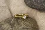 Vesta Ring - 14ct Yellow Gold with Recycled Diamond sold by Sophie Divett Jewelry
