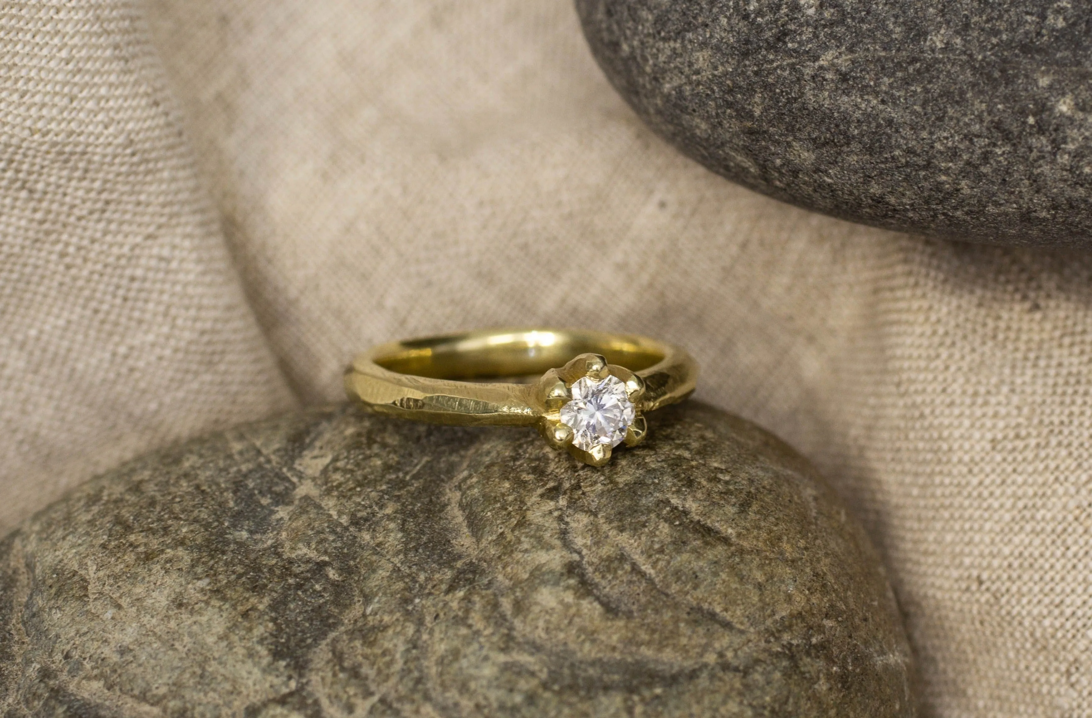 Vesta Ring - 14ct Yellow Gold with Recycled Diamond sold by Sophie Divett Jewelry product image thumbnail 3