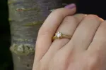 Vesta Ring - 14ct Yellow Gold with Recycled Diamond sold by Sophie Divett Jewelry