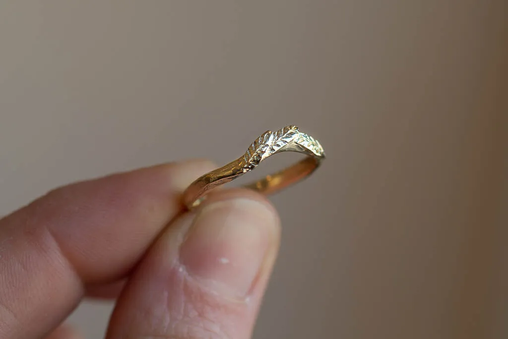 Rhea Fitted Band - Yellow Gold sold by Sophie Divett Jewelry product image thumbnail 4