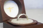 Hestia Ring - White Gold with Green Sapphire and Diamonds sold by Sophie Divett Jewelry