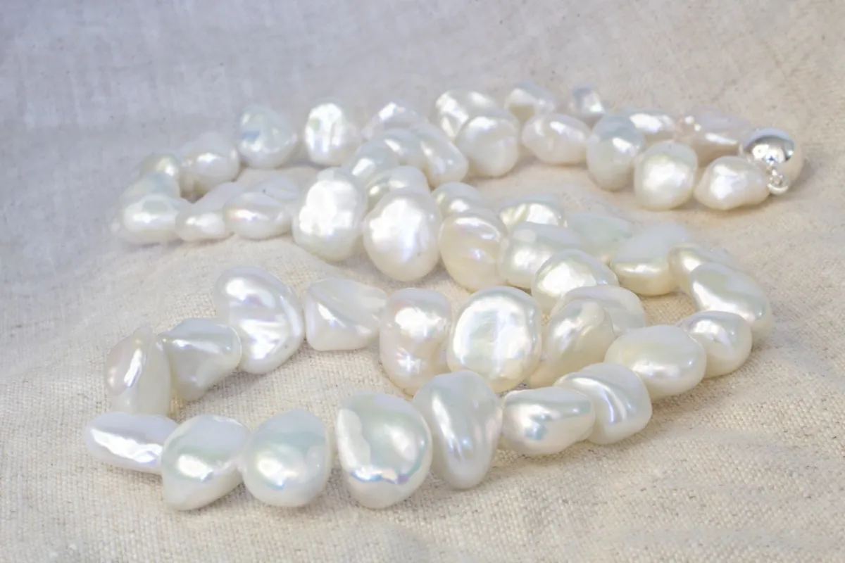 Keshi Pearl Necklace - 7-9mm - White sold by Sophie Divett Jewelry