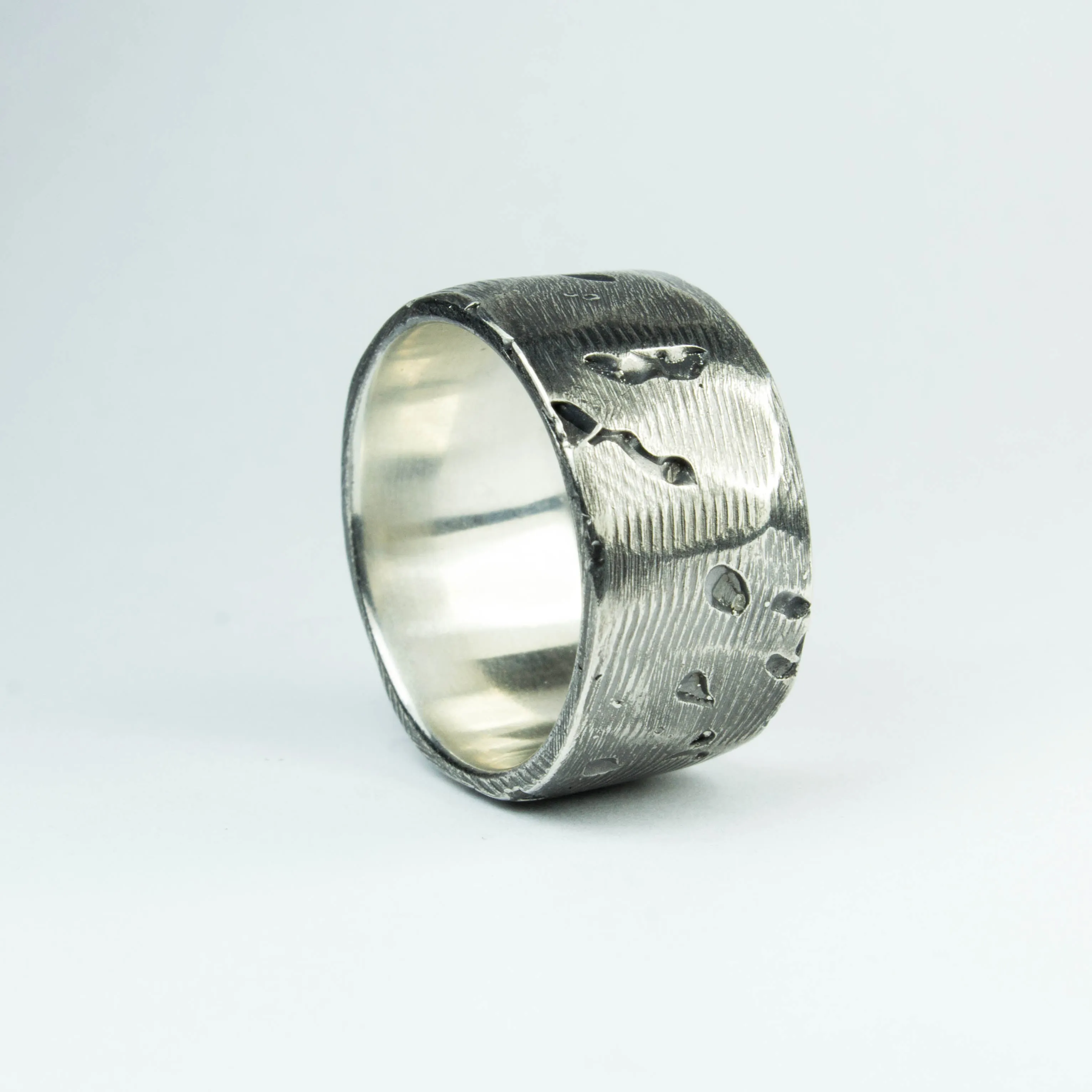 Crater Band - Sterling Silver (N) sold by Sophie Divett Jewelry