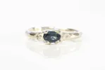 Argus Ring - 9ct White Gold with Blue-Green Sapphire sold by Sophie Divett Jewelry