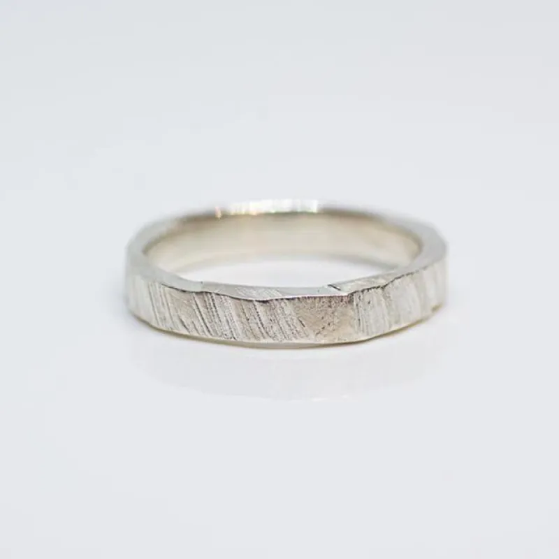 SAMPLE SALE: Bark Ring - Sterling Silver - 3mm  (K) sold by Sophie Divett Jewelry