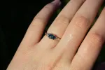 Argus Ring - 9ct White Gold with Blue-Green Sapphire sold by Sophie Divett Jewelry
