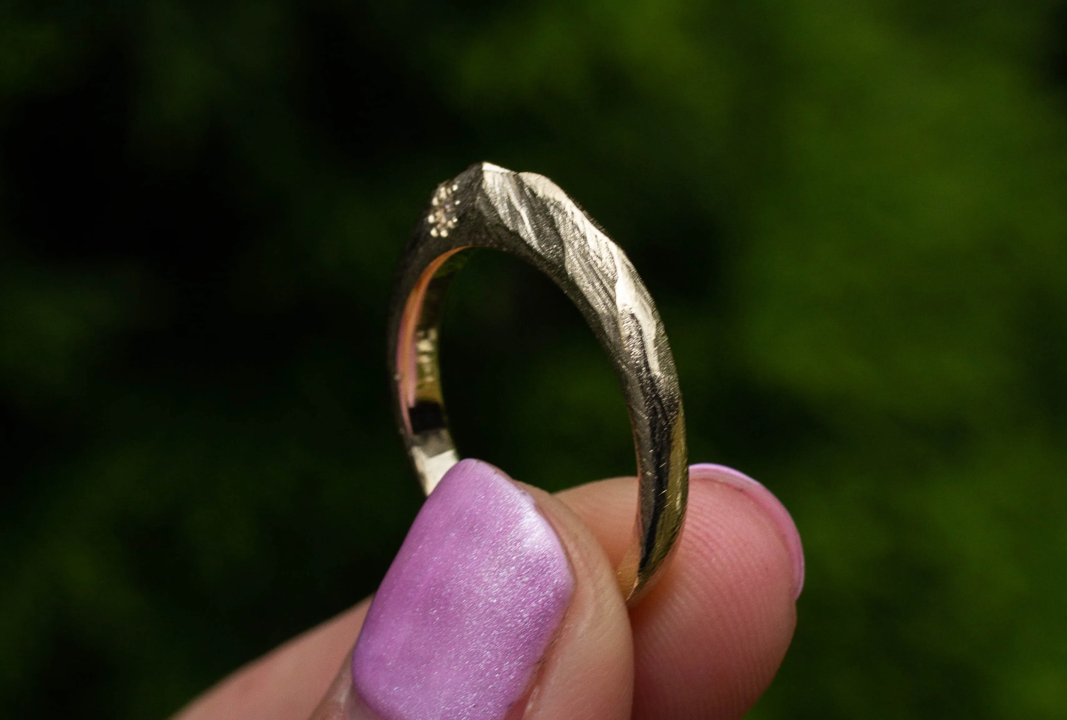 Mountain Ring with Diamond - Gold sold by Sophie Divett Jewelry product image thumbnail 2