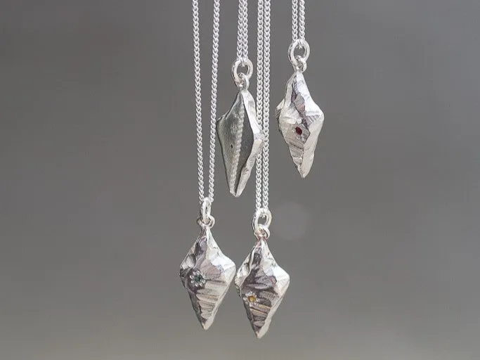 Star Pendant - Silver with Sapphire sold by Sophie Divett Jewelry