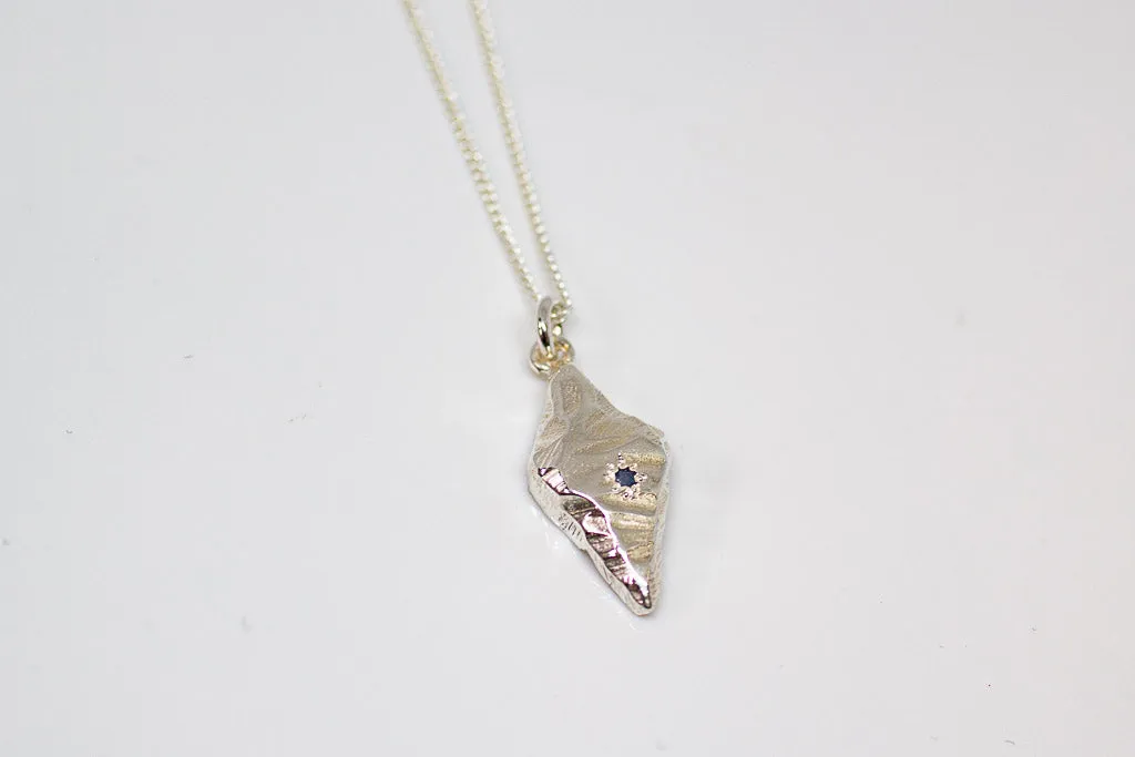 Star Pendant - Silver with Sapphire sold by Sophie Divett Jewelry product image thumbnail 5