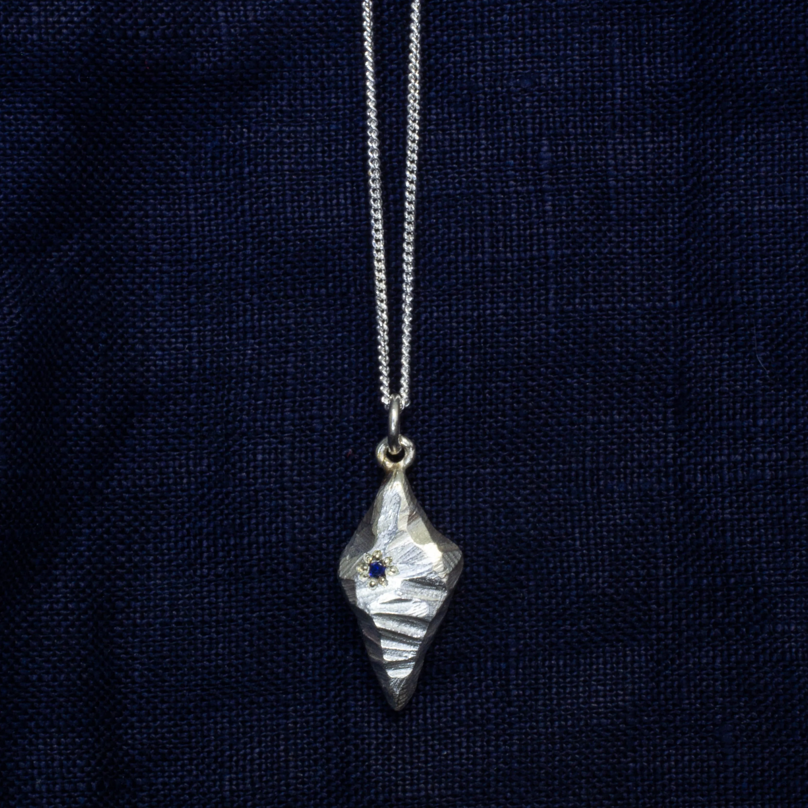 Star Pendant - Silver with Sapphire sold by Sophie Divett Jewelry product image thumbnail 2