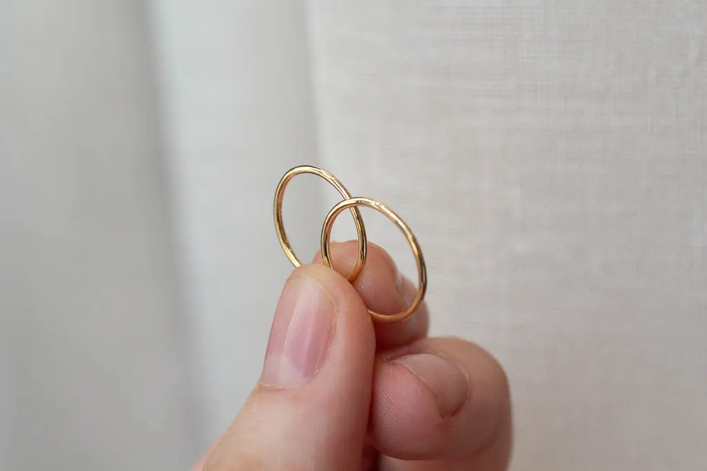 Plain Sleeper Earrings - 16mm - 9ct Yellow Gold sold by Sophie Divett Jewelry product image thumbnail 4