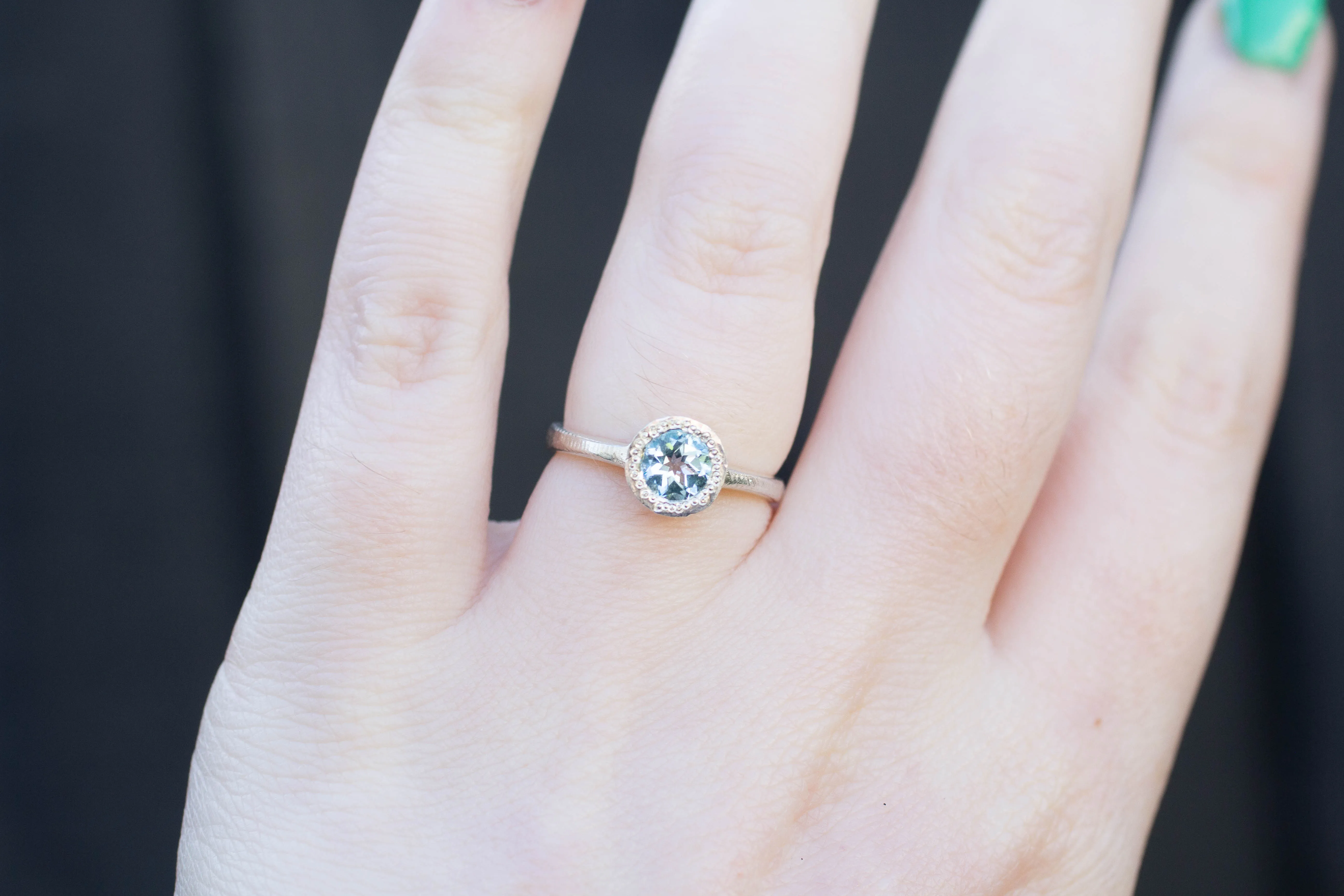 Lota Ring - Sterling Silver with Light Blue Topaz sold by Sophie Divett Jewelry product image thumbnail 5