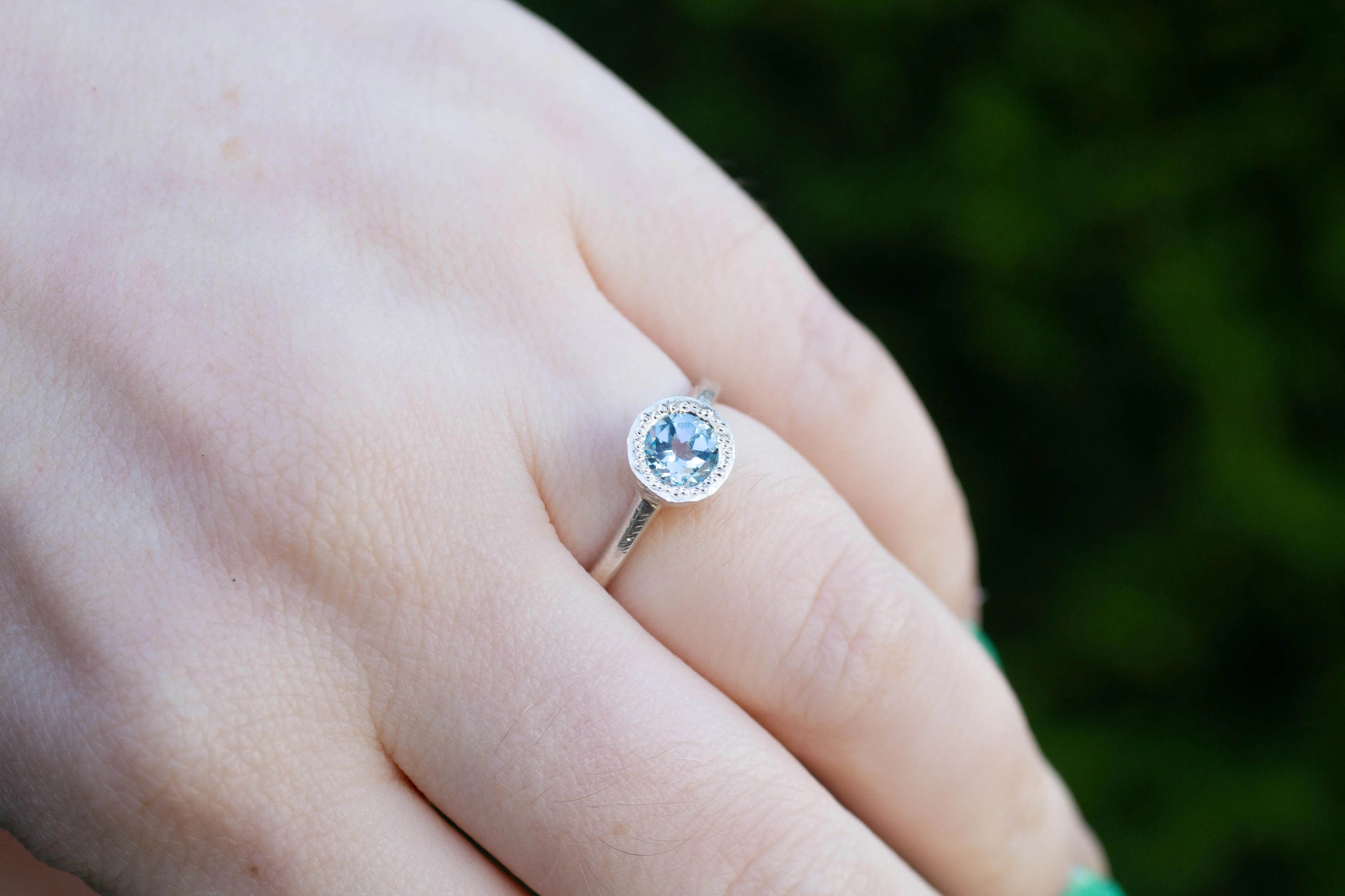 Lota Ring - Sterling Silver with Light Blue Topaz sold by Sophie Divett Jewelry product image thumbnail 4