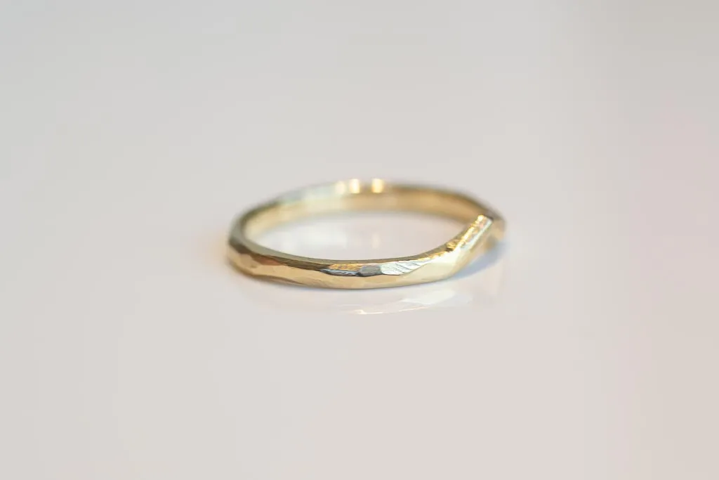 Peak Fitted Band - Yellow Gold sold by Sophie Divett Jewelry product image thumbnail 2