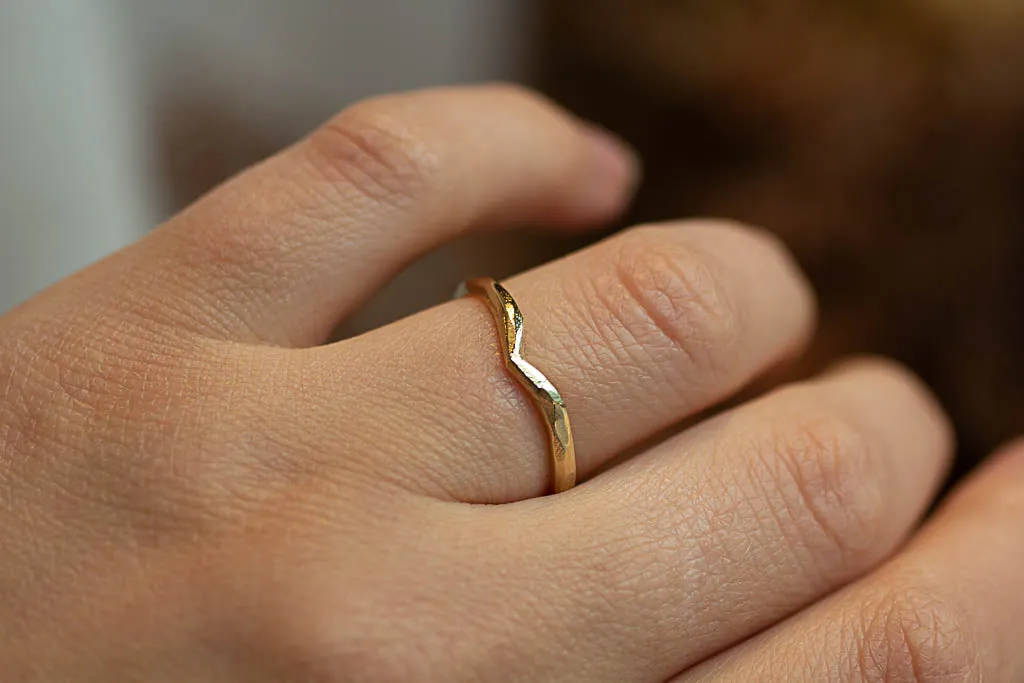 Peak Fitted Band - Yellow Gold sold by Sophie Divett Jewelry product image thumbnail 4