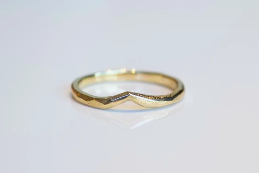 Peak Fitted Band - Yellow Gold sold by Sophie Divett Jewelry