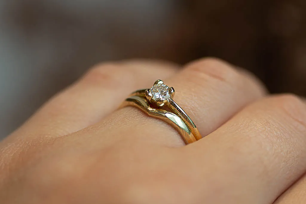 Peak Fitted Band - Yellow Gold sold by Sophie Divett Jewelry product image thumbnail 5