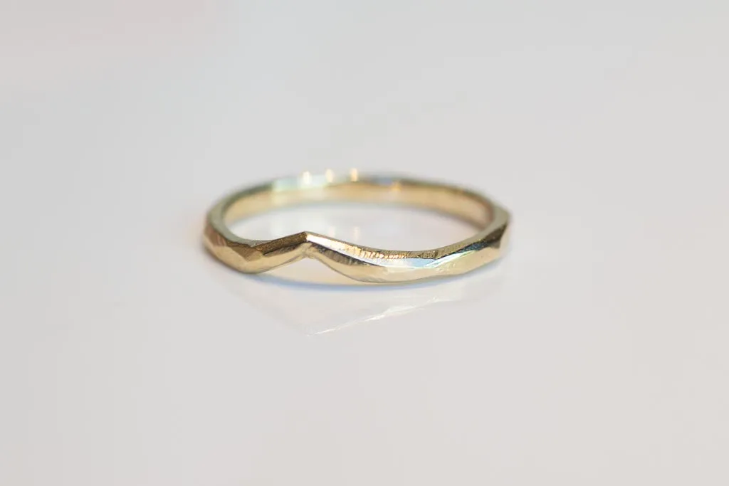 Peak Fitted Band - Yellow Gold sold by Sophie Divett Jewelry product image thumbnail 3