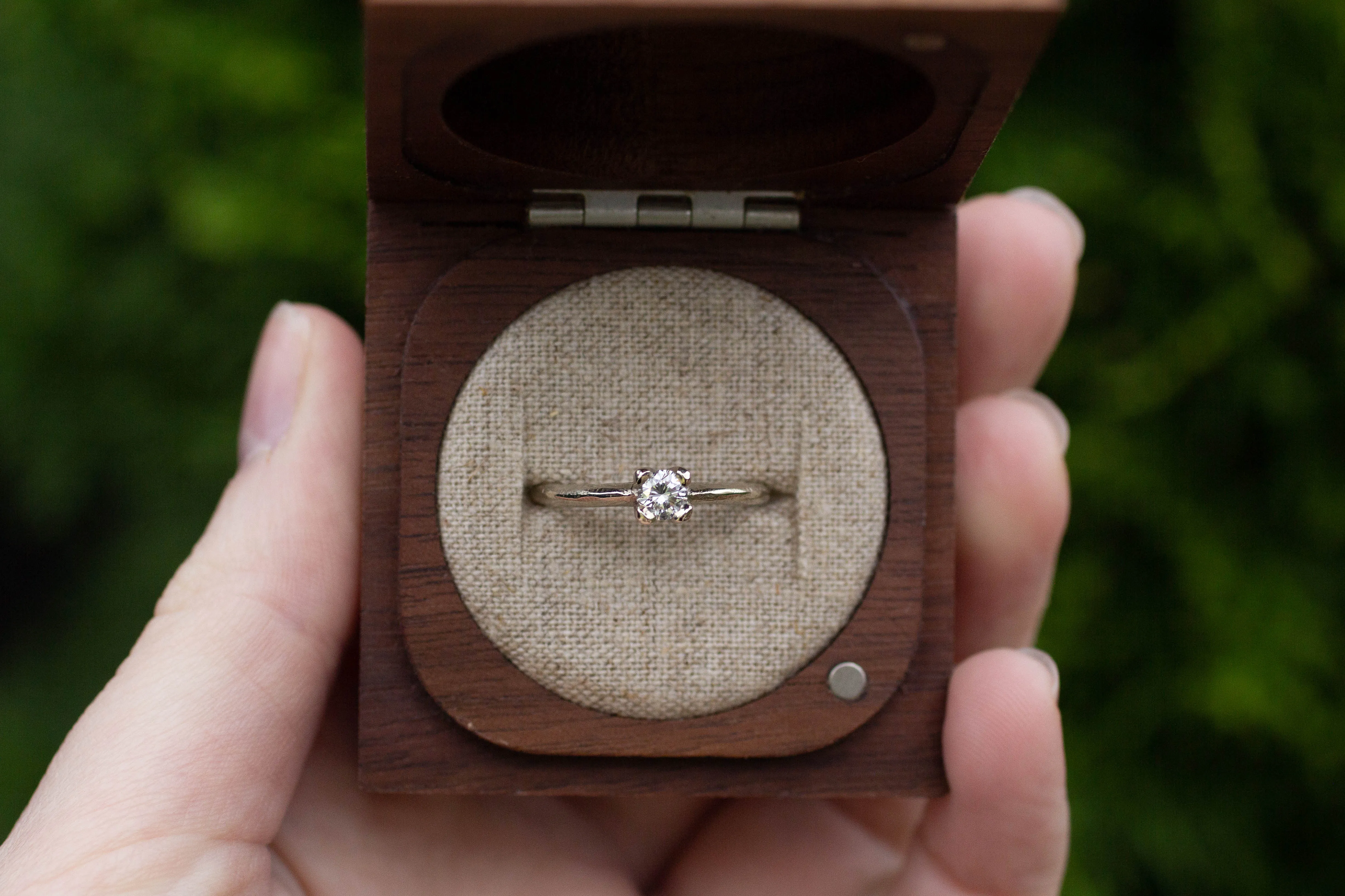 Droplet Ring - 14ct White Gold with Recycled Diamond sold by Sophie Divett Jewelry product image thumbnail 5