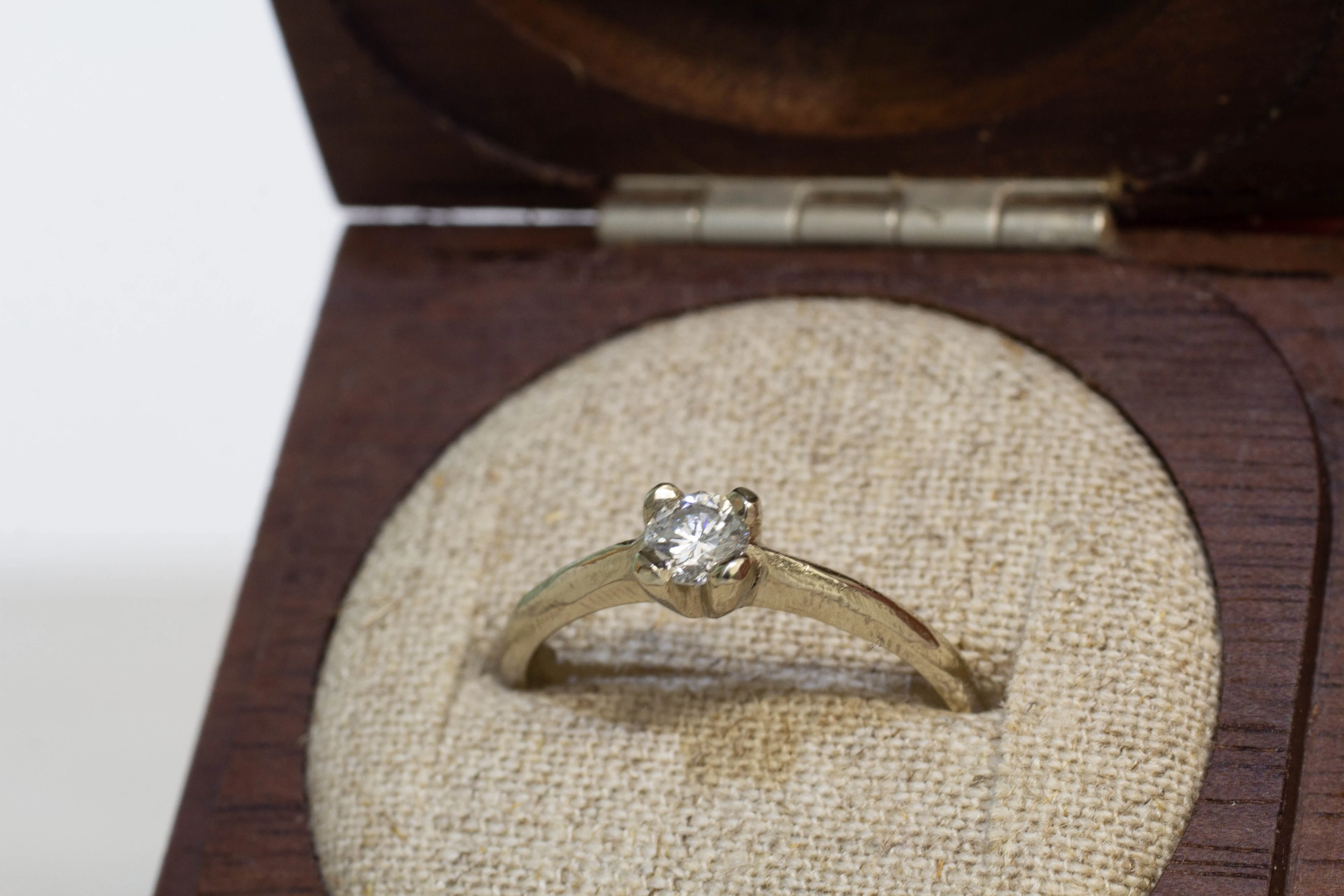 Droplet Ring - 14ct White Gold with Recycled Diamond sold by Sophie Divett Jewelry product image thumbnail 4