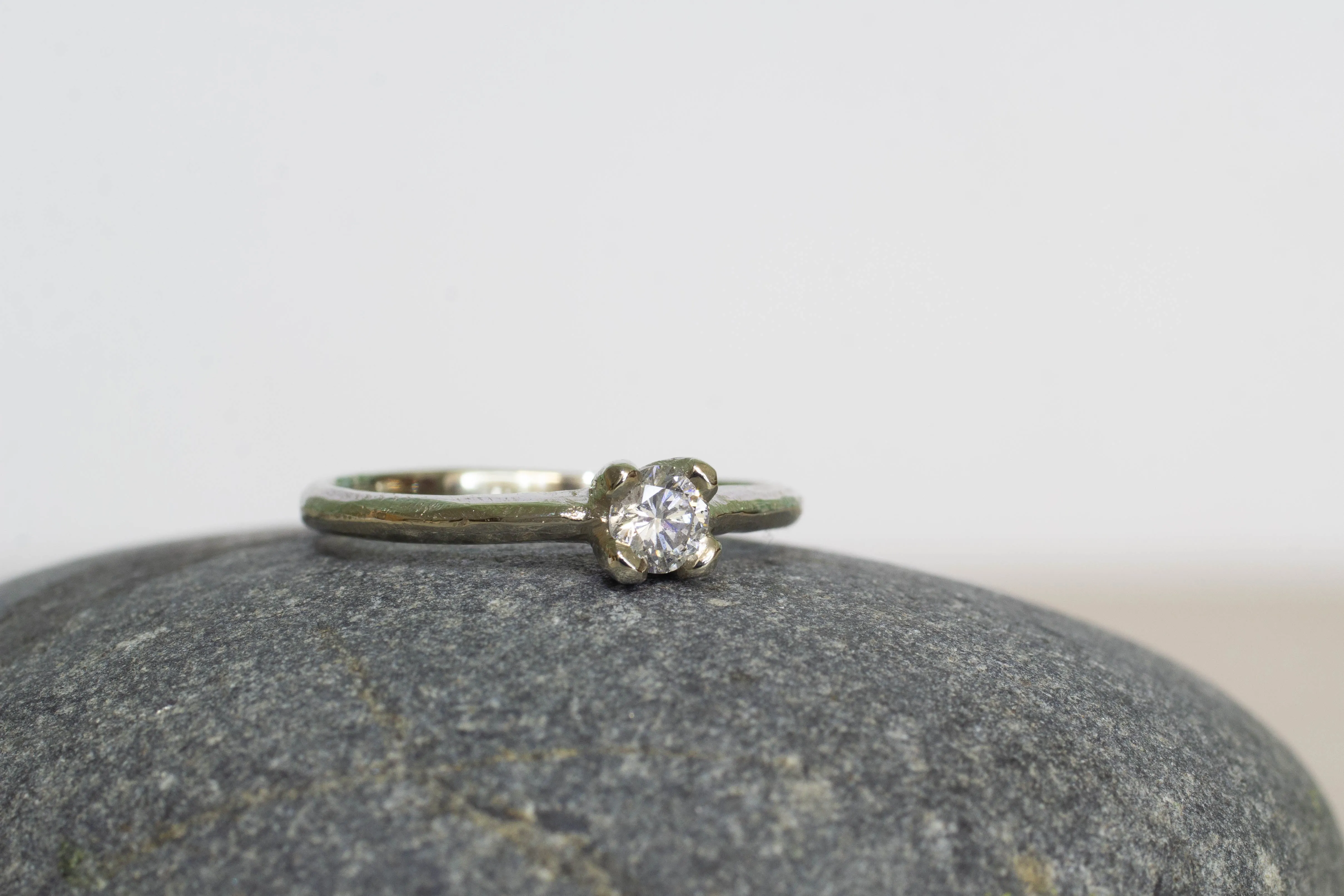 Droplet Ring - 14ct White Gold with Recycled Diamond sold by Sophie Divett Jewelry product image thumbnail 3