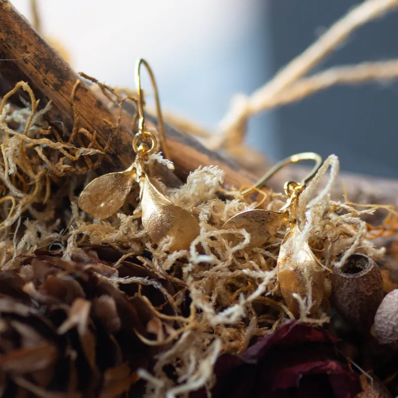 Seedling Drop Earrings - Gold Plated sold by Sophie Divett Jewelry