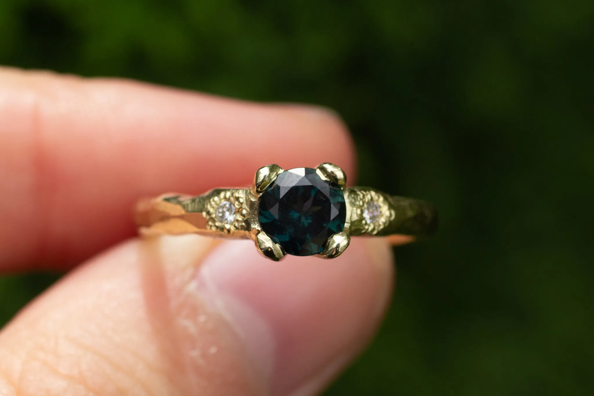 Mira Ring - 14ct Yellow Gold with 0.95ct Green Sapphire sold by Sophie Divett Jewelry product image thumbnail 4