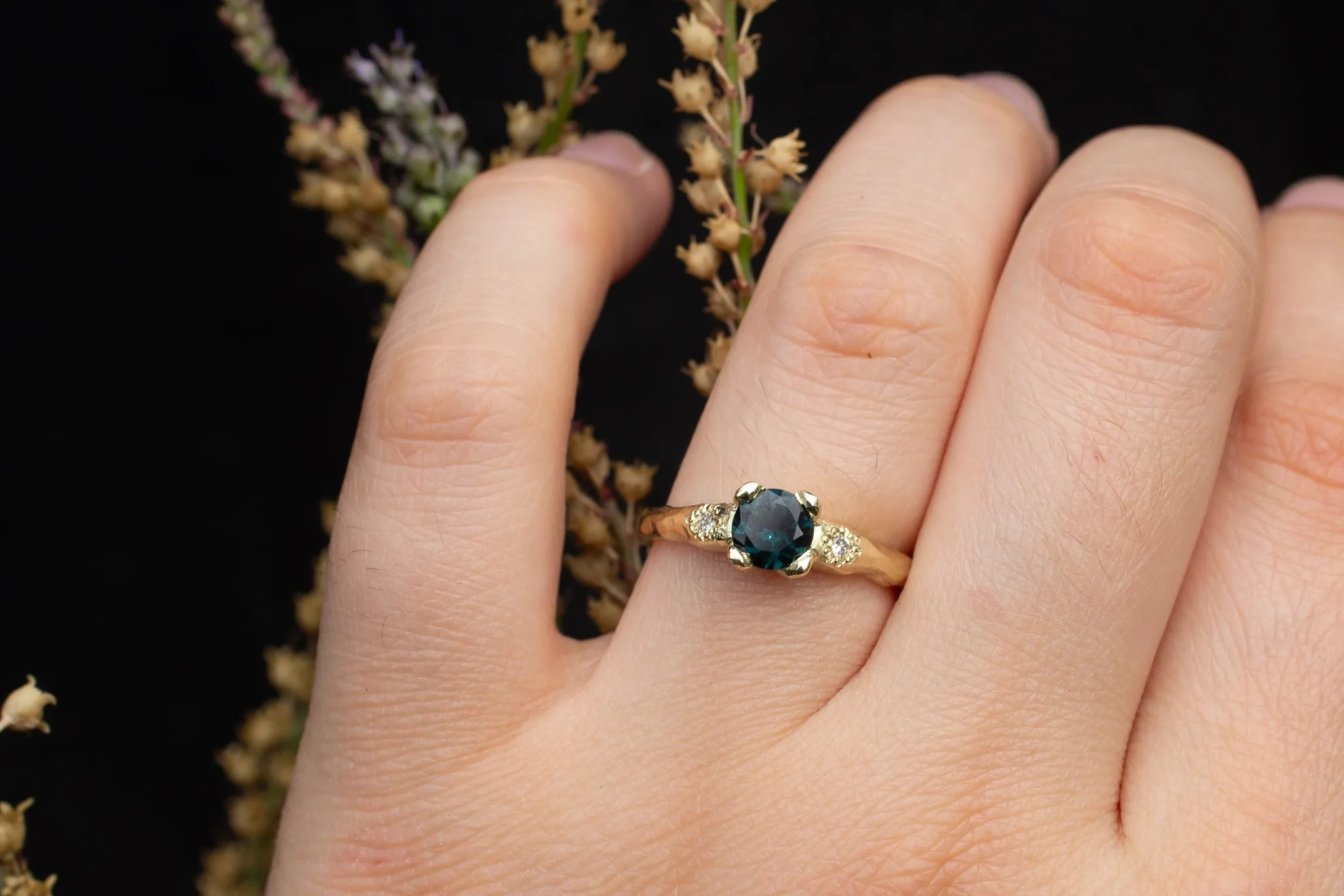 Mira Ring - 14ct Yellow Gold with 0.95ct Green Sapphire sold by Sophie Divett Jewelry product image thumbnail 3