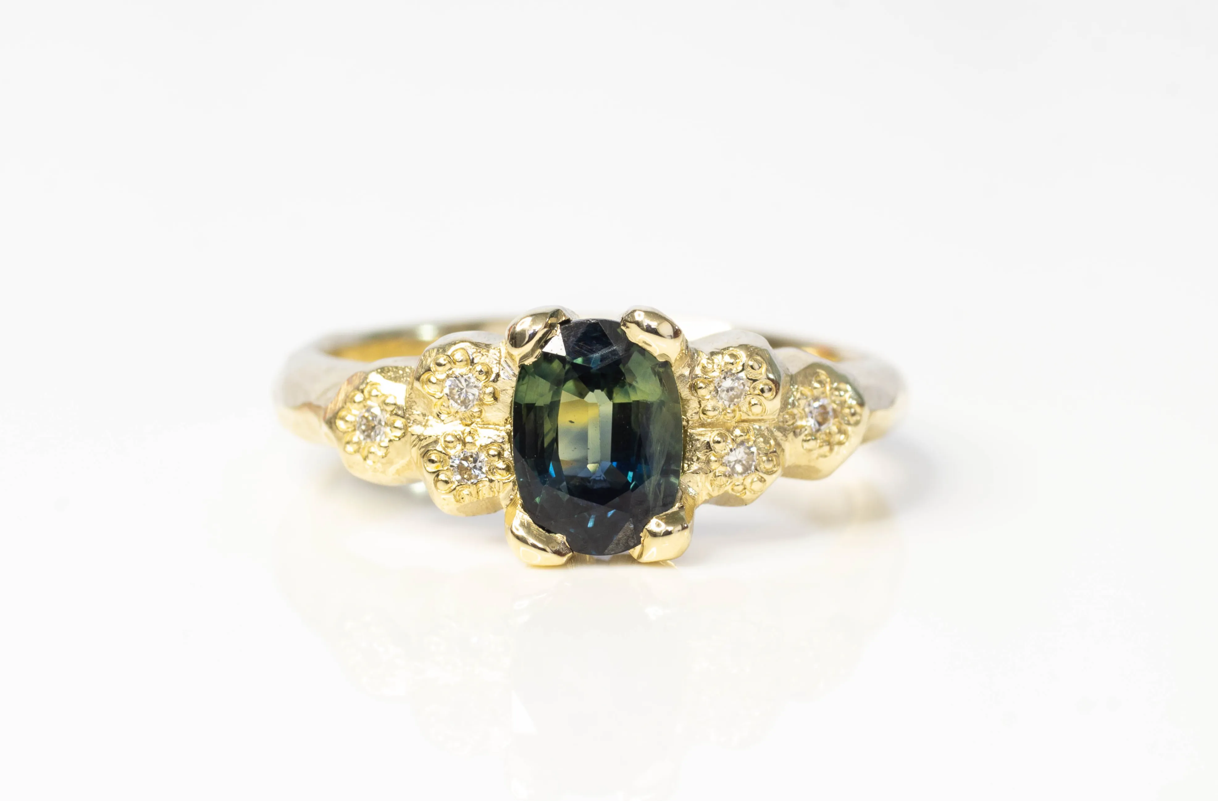 Oasis Ring - 9ct Yellow Gold with Green Sapphire sold by Sophie Divett Jewelry