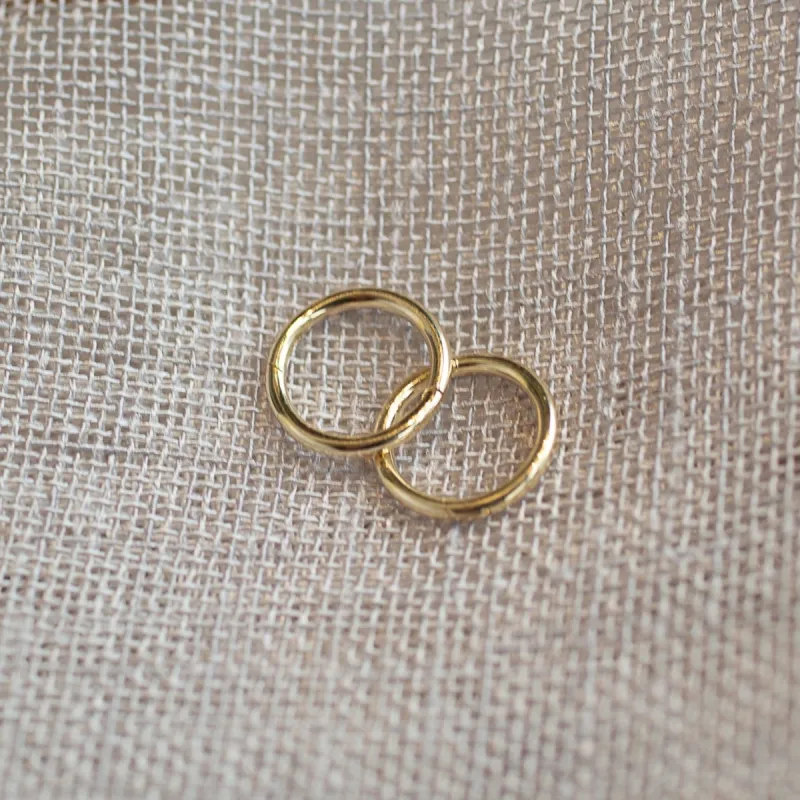 Plain Sleeper Earrings - 9mm - 9ct Yellow Gold sold by Sophie Divett Jewelry