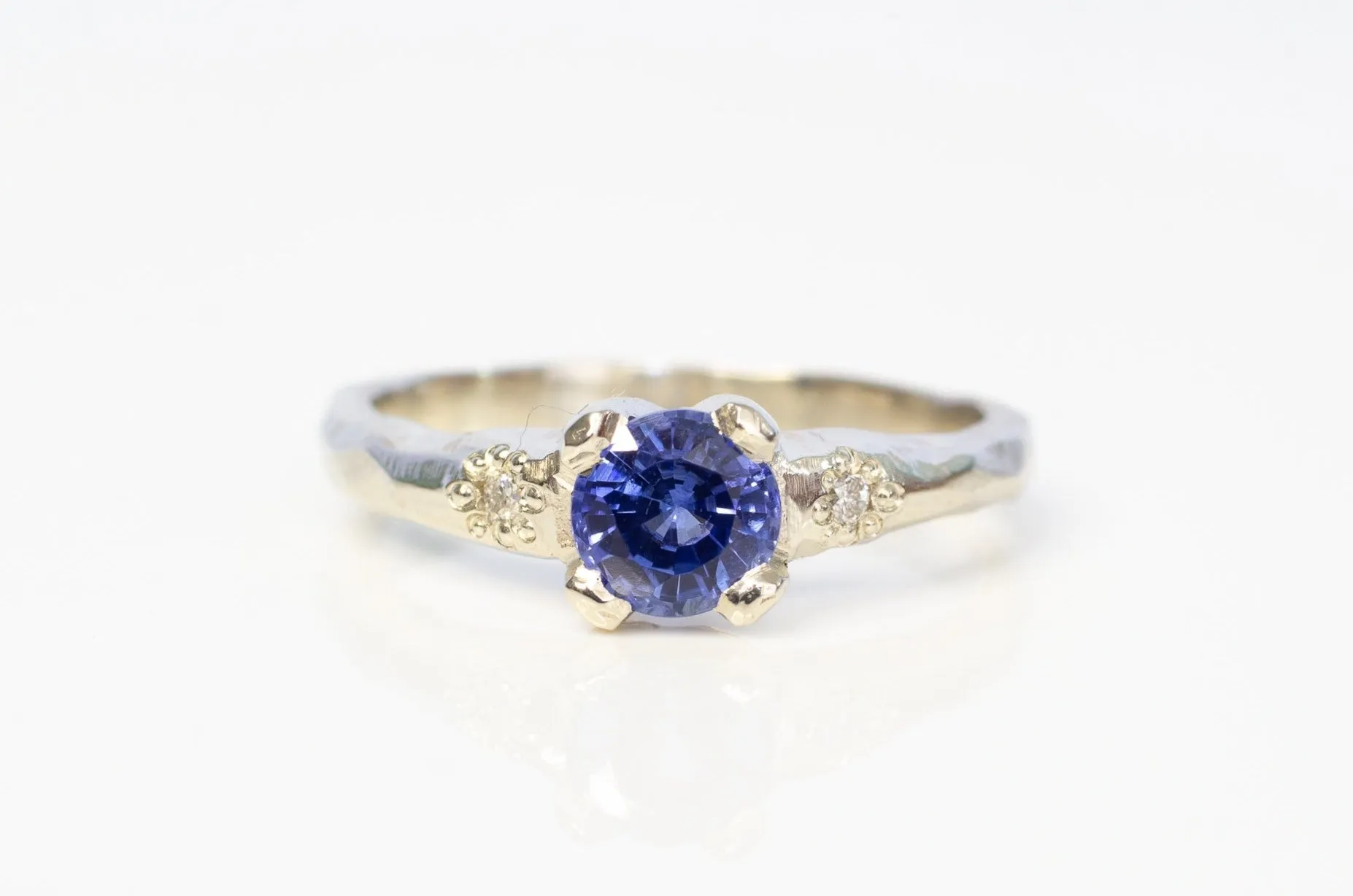 Mira Ring - 14ct White Gold with 0.93ct Ceylon Sapphire sold by Sophie Divett Jewelry