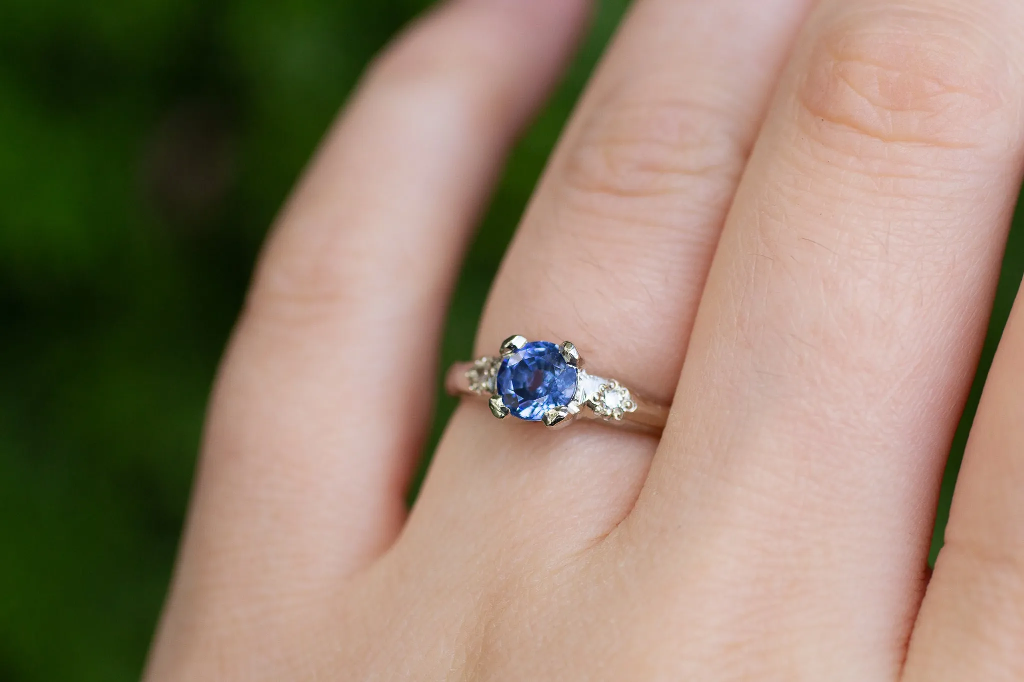 Mira Ring - 14ct White Gold with 0.93ct Ceylon Sapphire sold by Sophie Divett Jewelry product image thumbnail 5