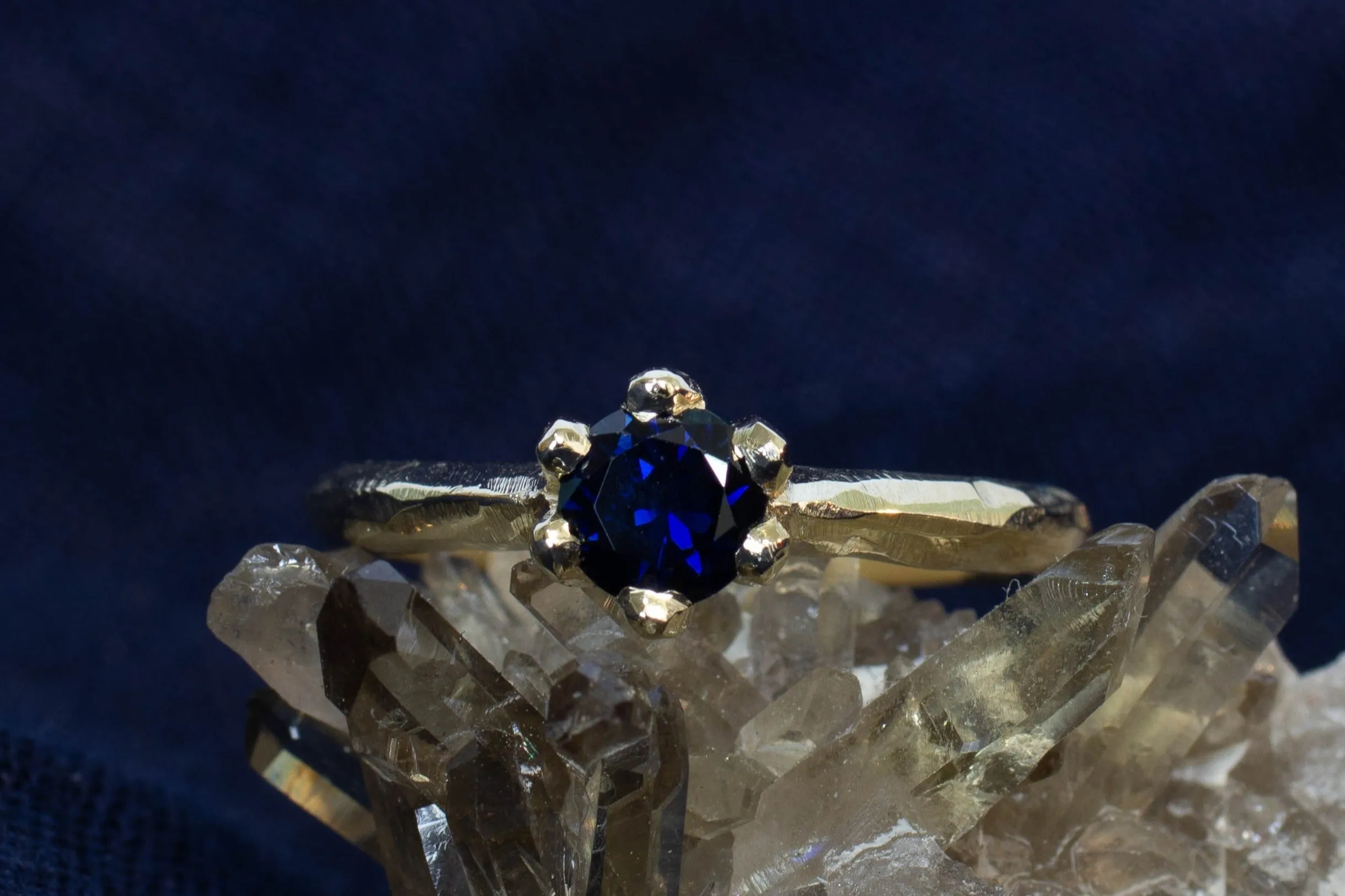 Vesta Ring - 9ct Yellow Gold with Blue Sapphire sold by Sophie Divett Jewelry product image thumbnail 3