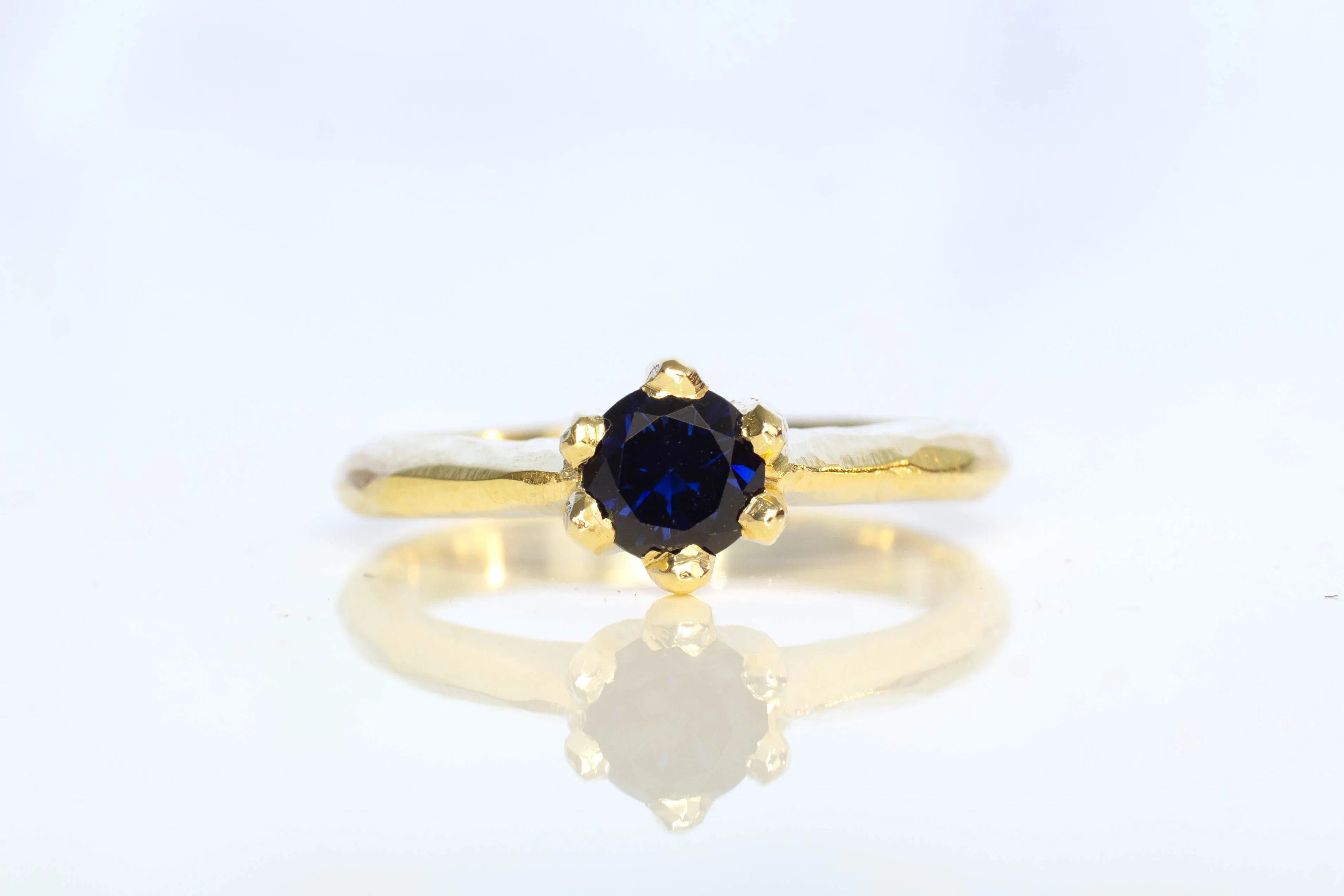 Vesta Ring - 9ct Yellow Gold with Blue Sapphire sold by Sophie Divett Jewelry