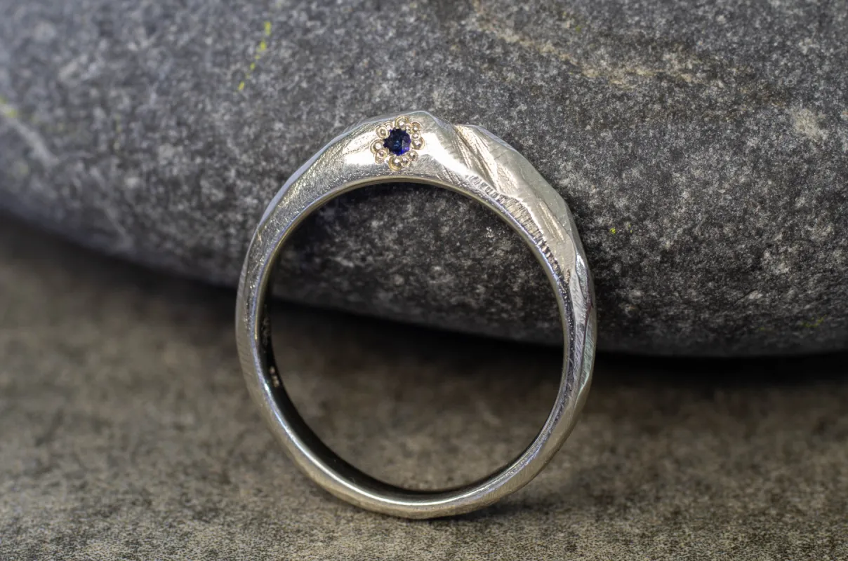Mountain Ring with Sapphire - Gold sold by Sophie Divett Jewelry