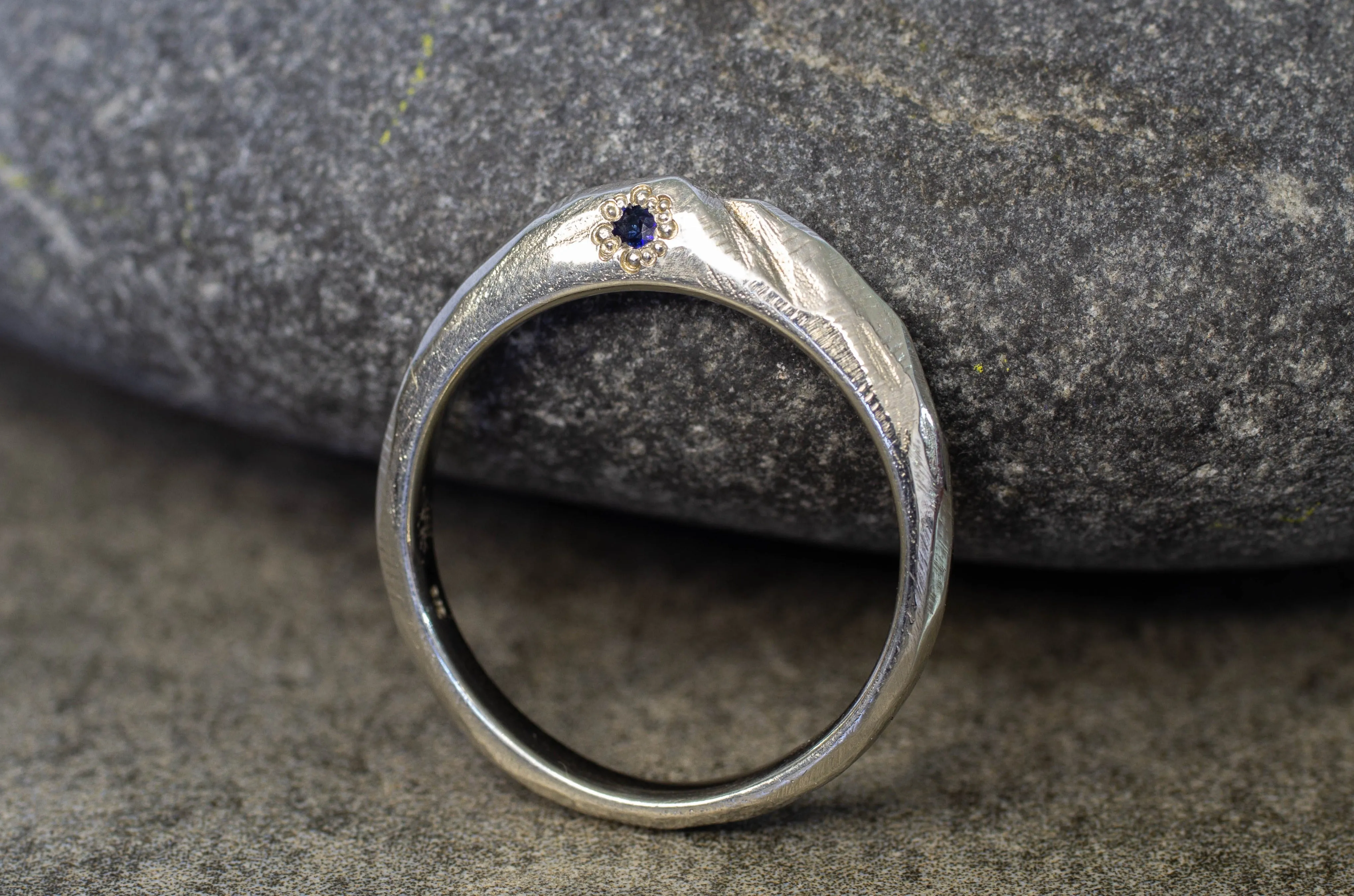 Mountain Ring with Sapphire - Gold sold by Sophie Divett Jewelry