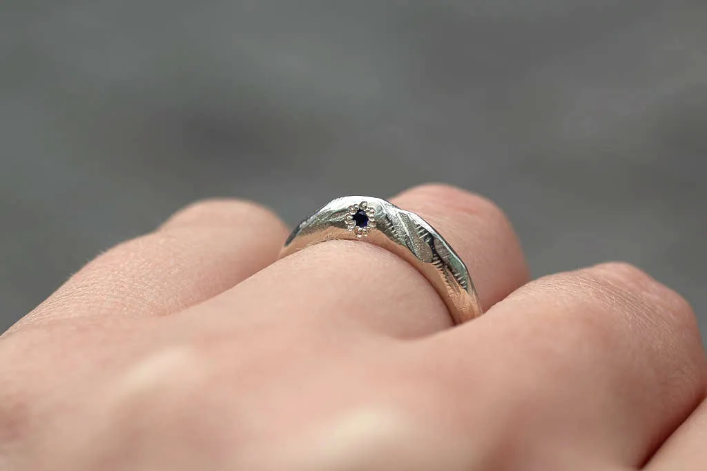 Mountain Ring with Sapphire - Gold sold by Sophie Divett Jewelry product image thumbnail 3