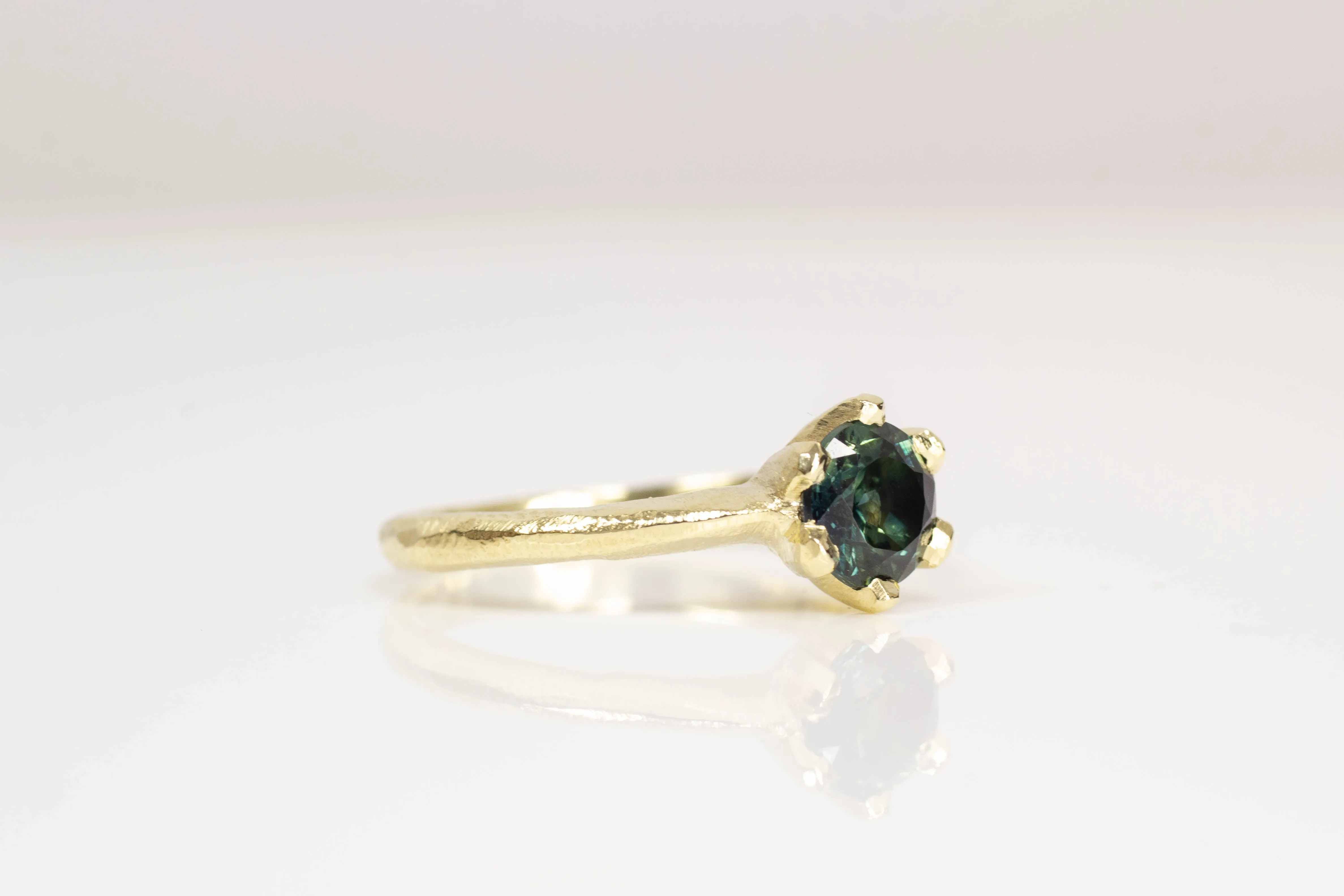 Vesta Ring - 14ct Yellow Gold with 1.15ct Teal Sapphire sold by Sophie Divett Jewelry product image thumbnail 5
