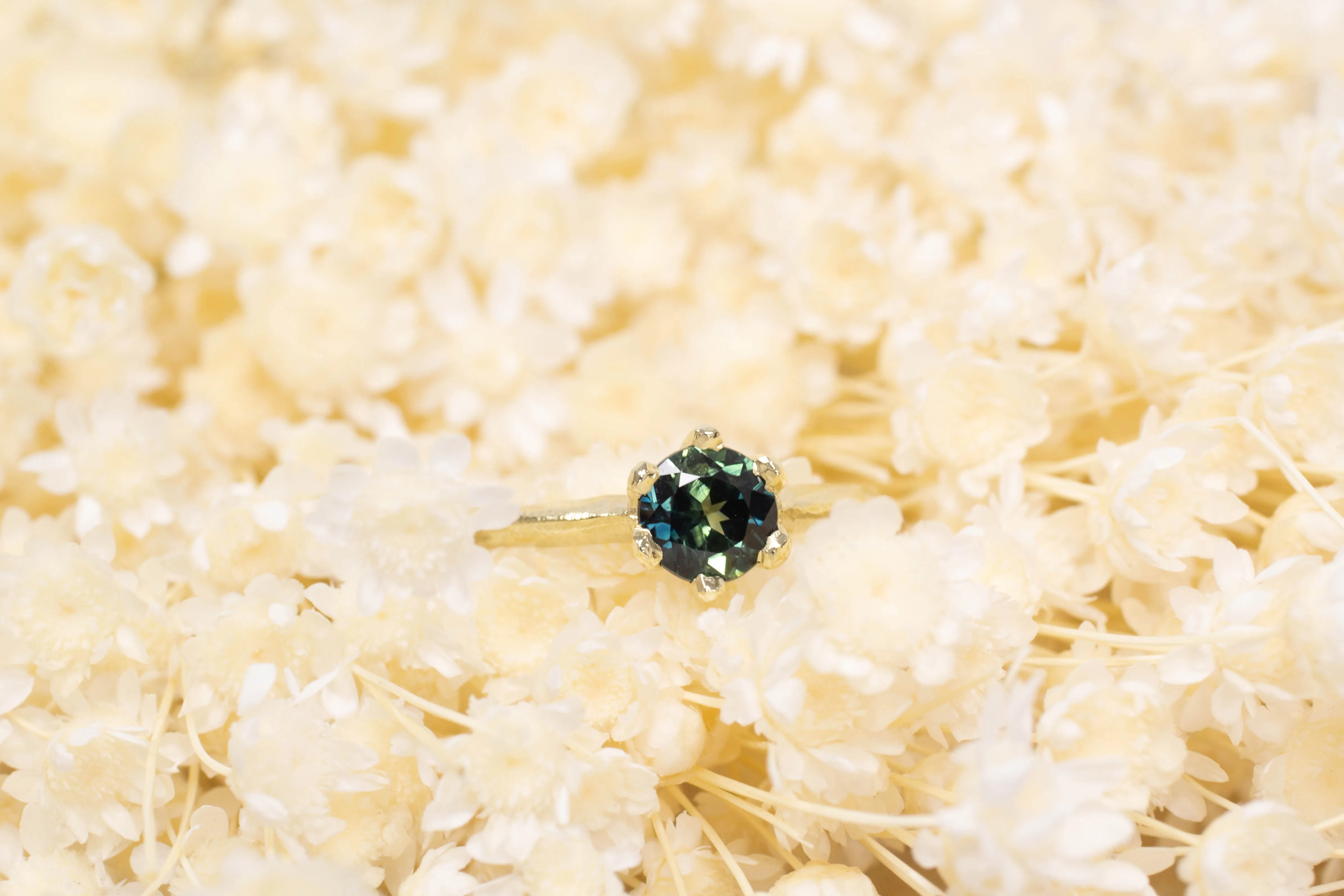 Vesta Ring - 14ct Yellow Gold with 1.15ct Teal Sapphire sold by Sophie Divett Jewelry product image thumbnail 3
