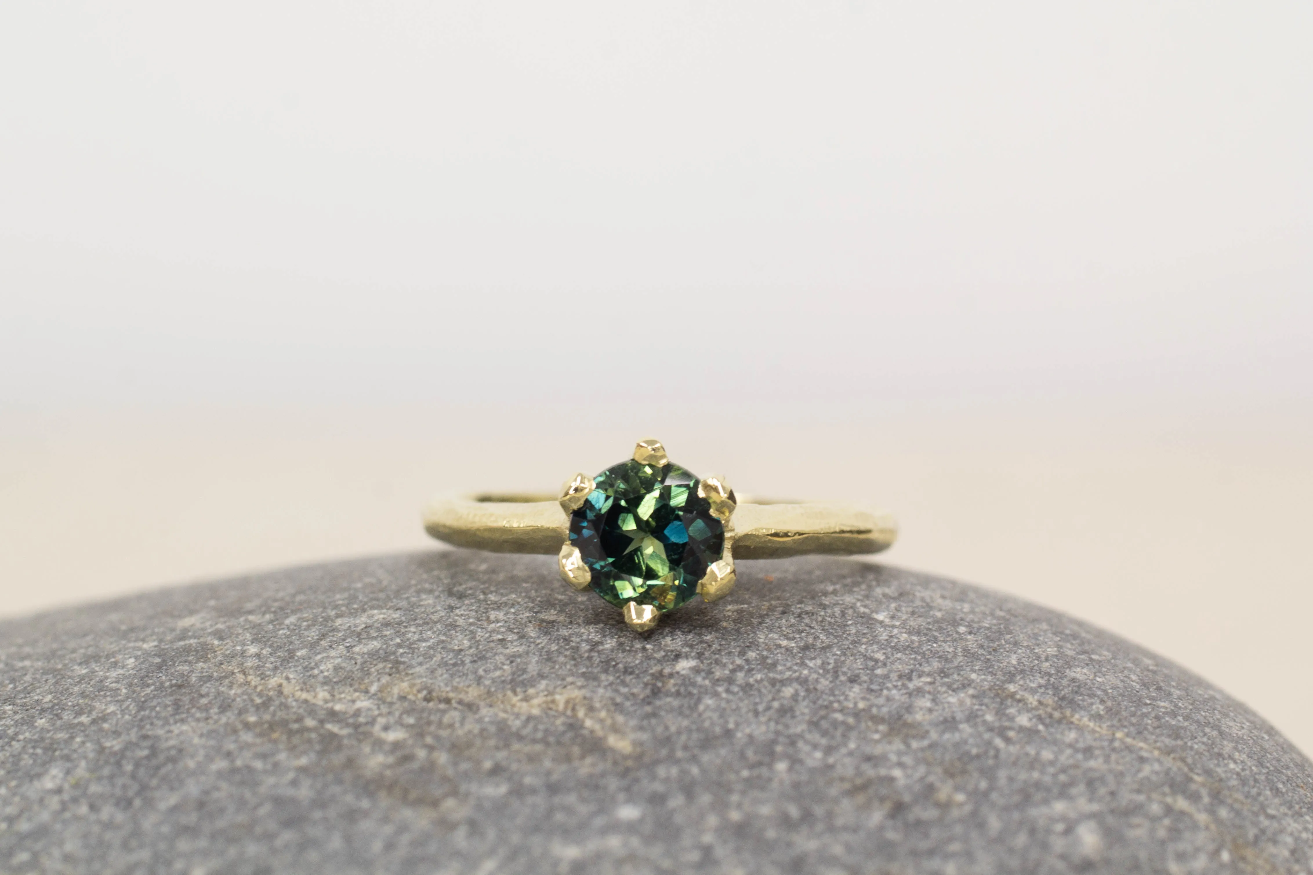 Vesta Ring - 14ct Yellow Gold with 1.15ct Teal Sapphire sold by Sophie Divett Jewelry product image thumbnail 4