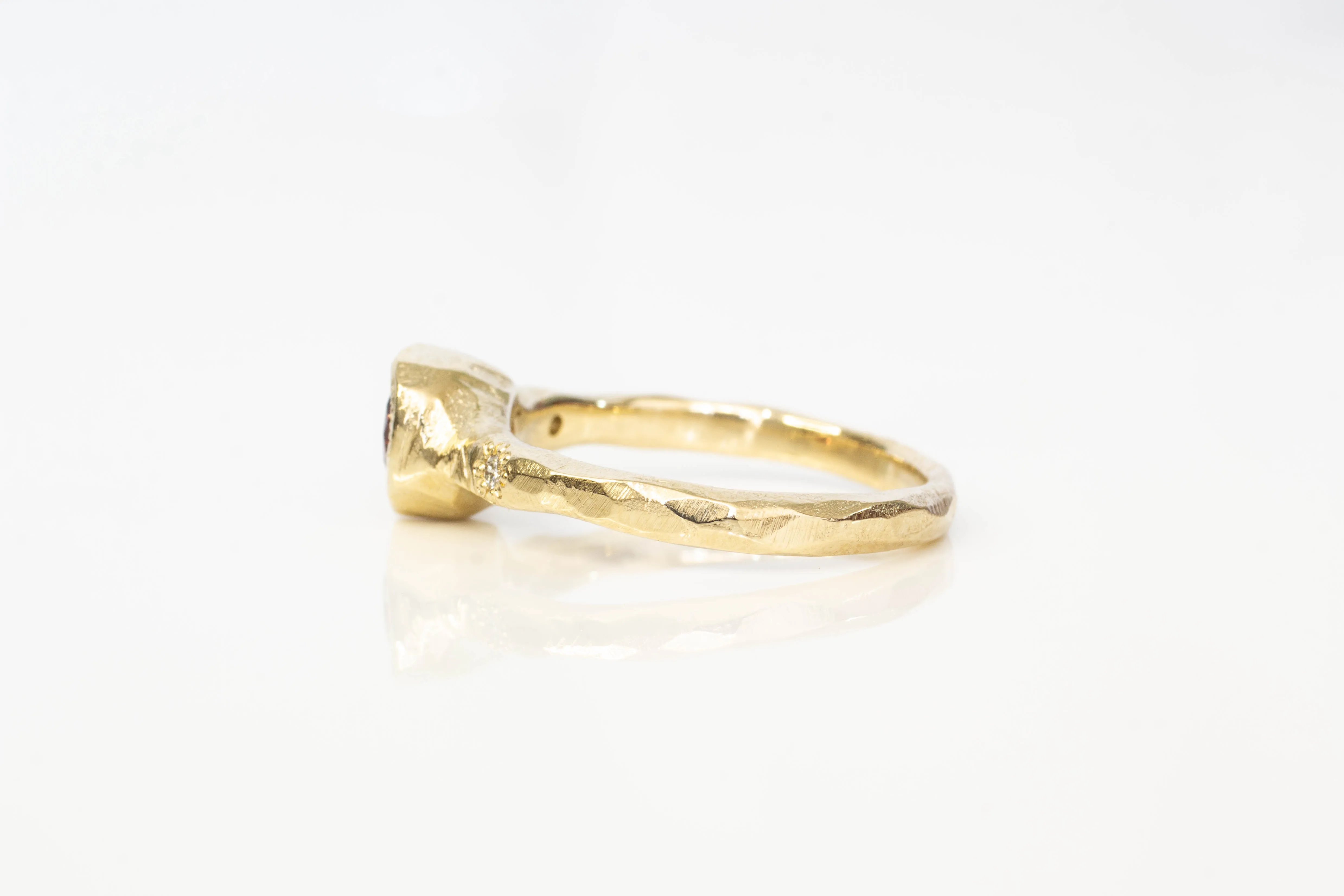 Neve Ring - 9ct Yellow Gold with Garnet sold by Sophie Divett Jewelry product image thumbnail 5