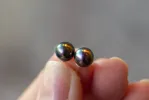 Pearl Studs - Black - 6-6.5mm sold by Sophie Divett Jewelry